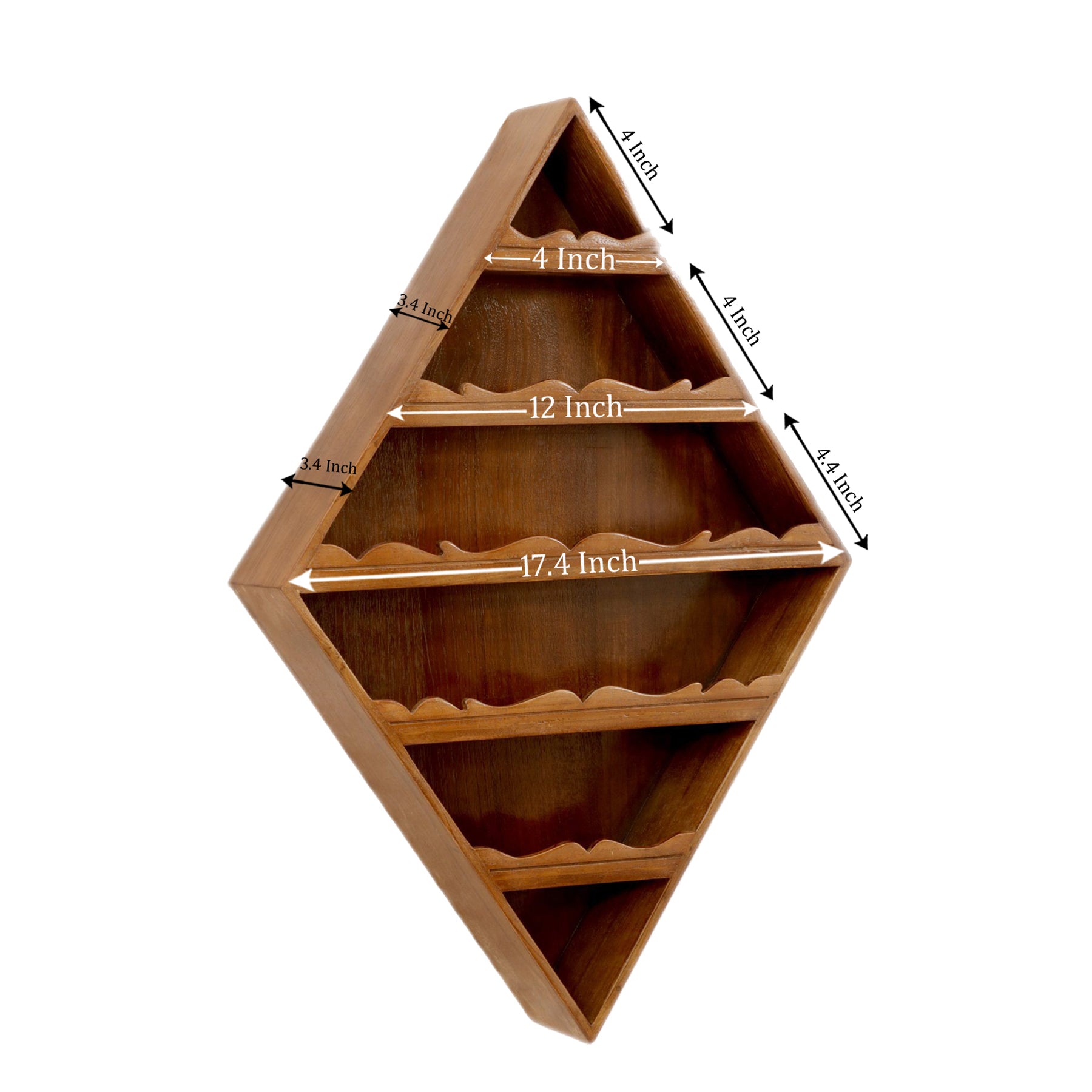 5-Shelf Kite-Shaped Wall Hanging Wall Rack