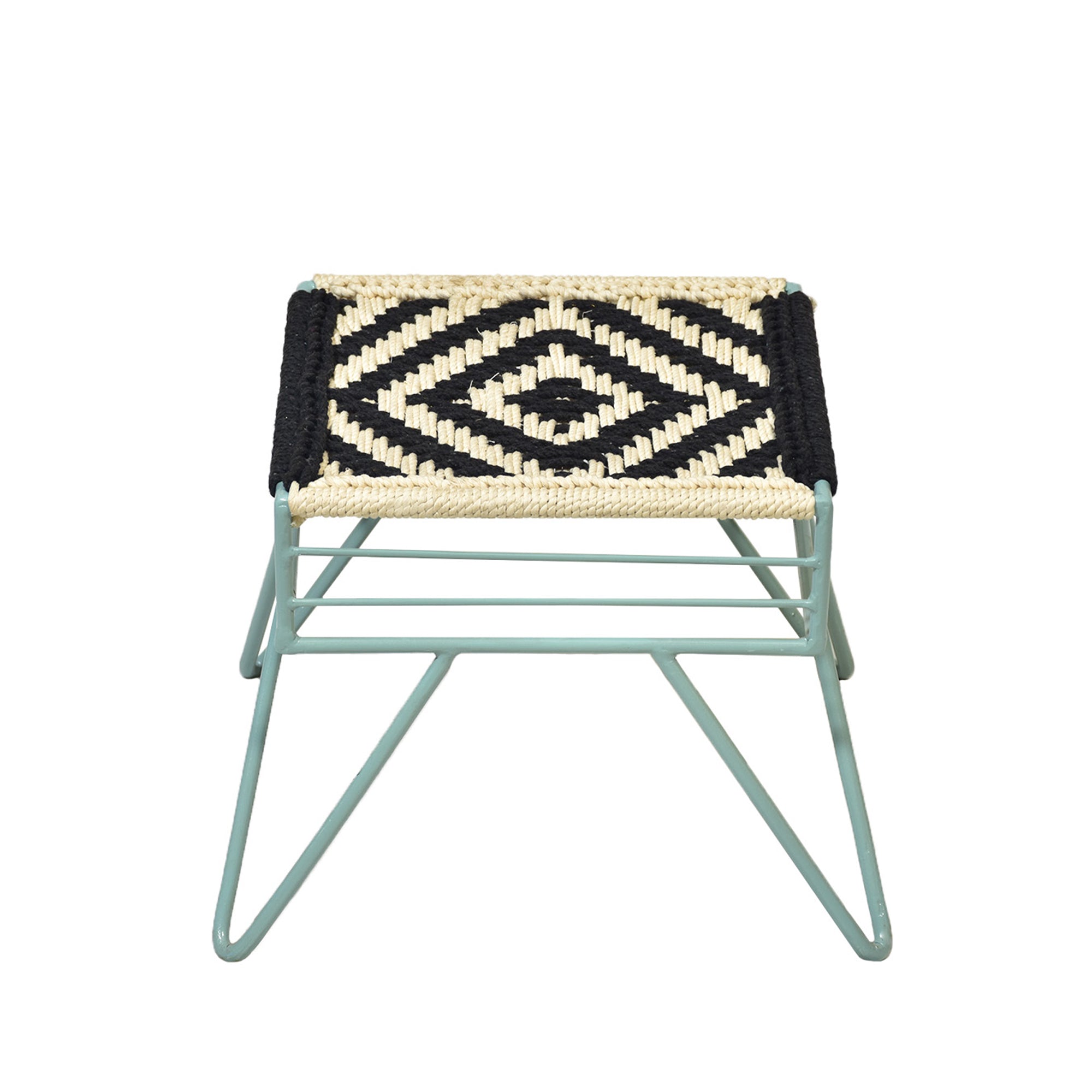 Woven black white weaving Stool Stool
