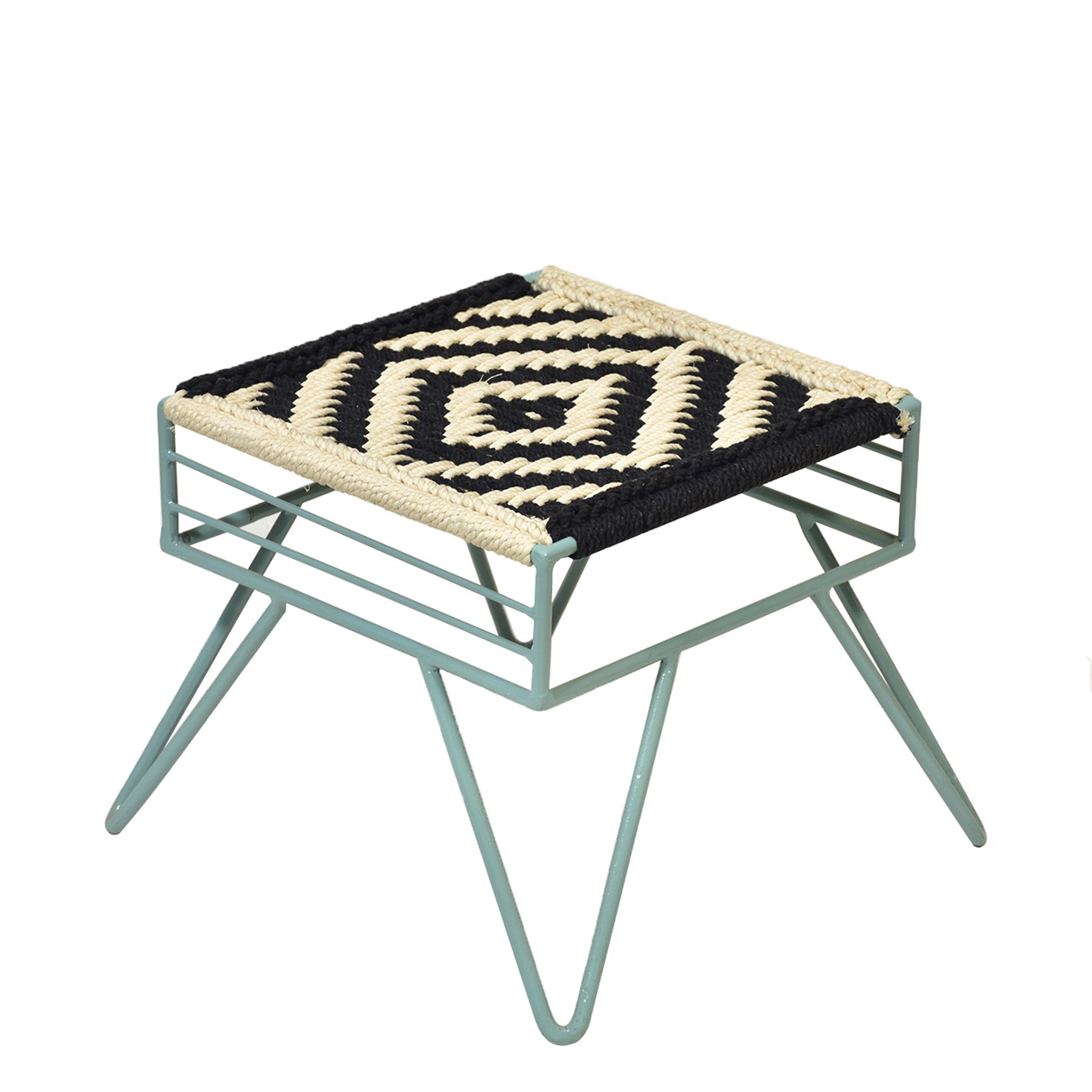 Woven black white weaving Stool Stool