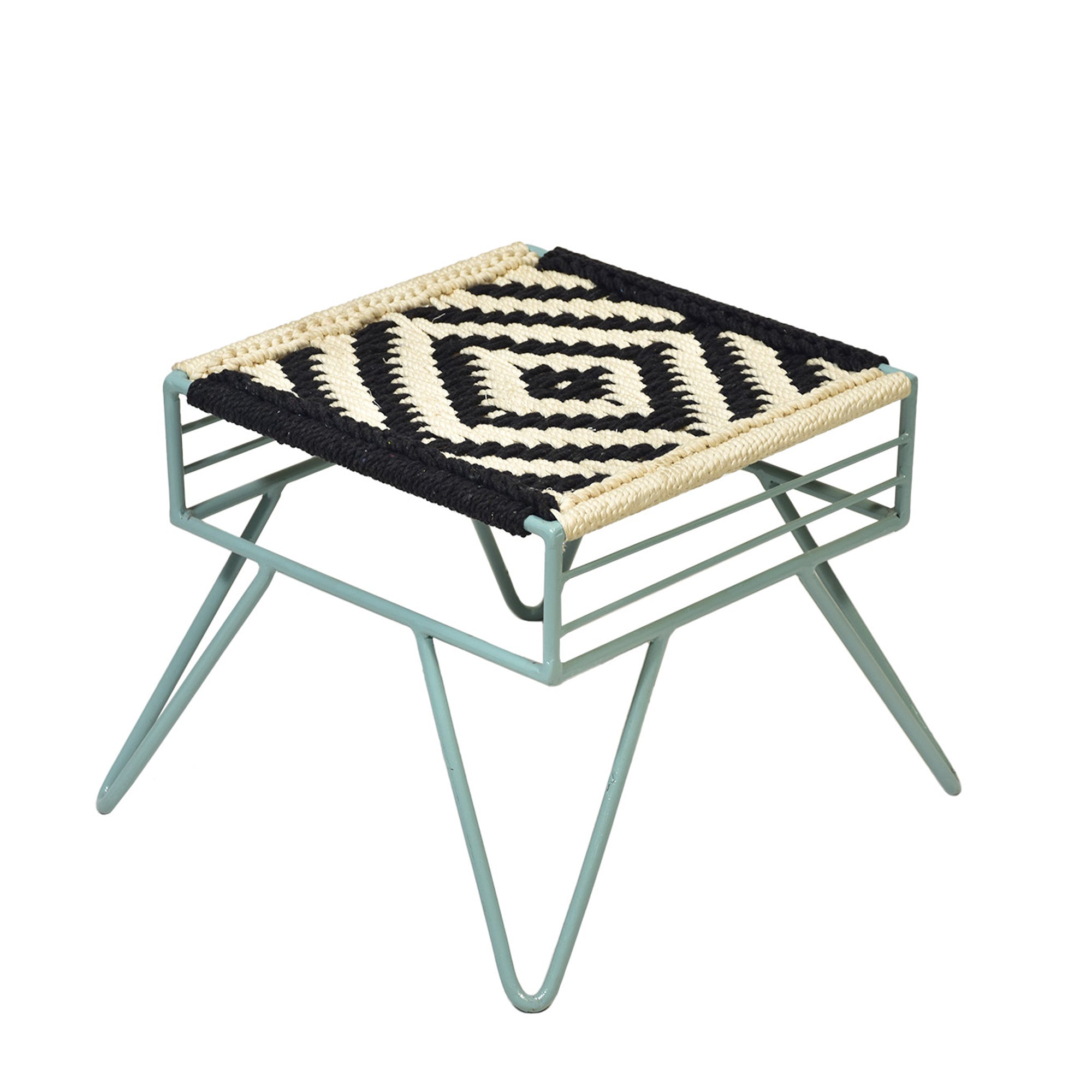 Woven black white weaving Stool Stool