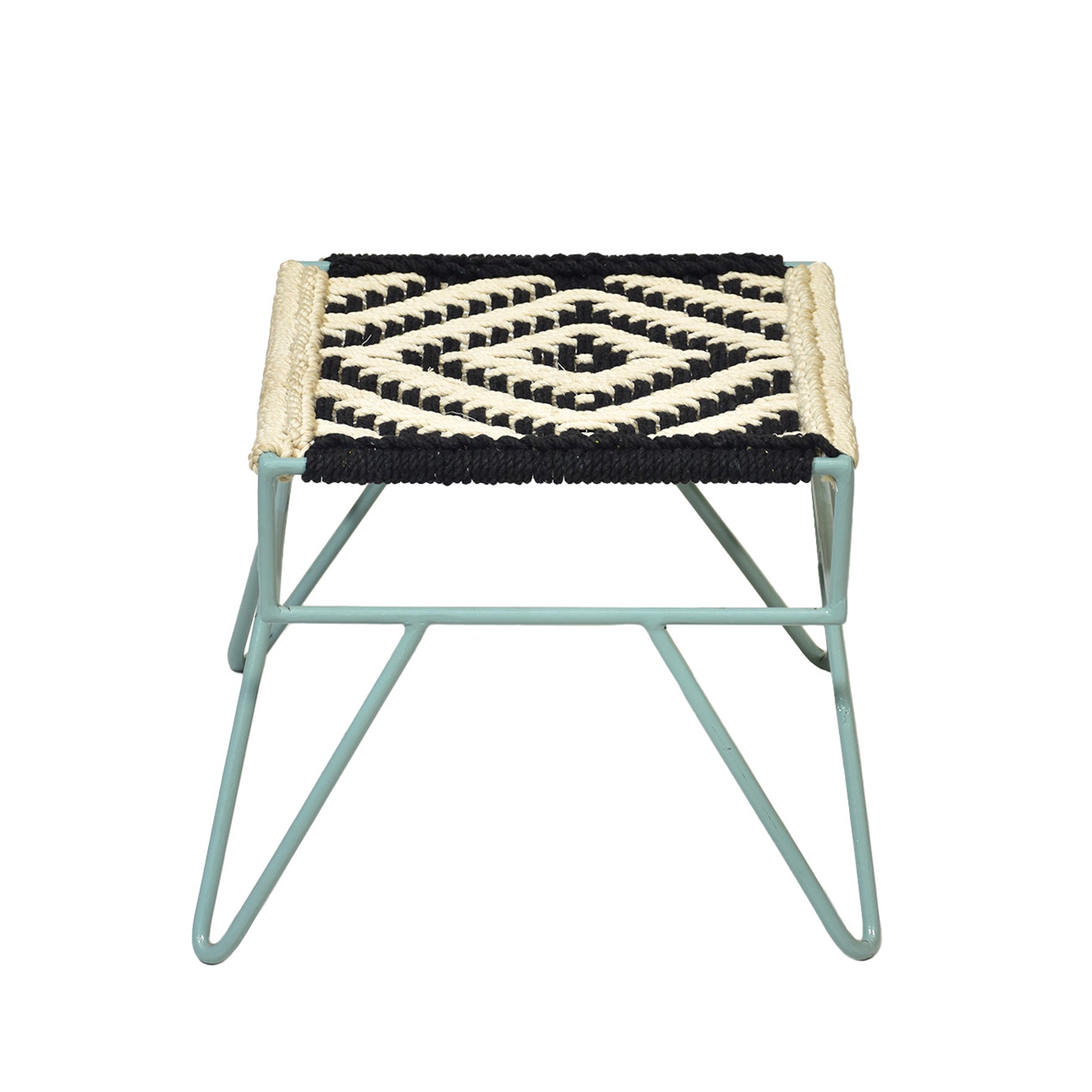 Woven black white weaving Stool Stool