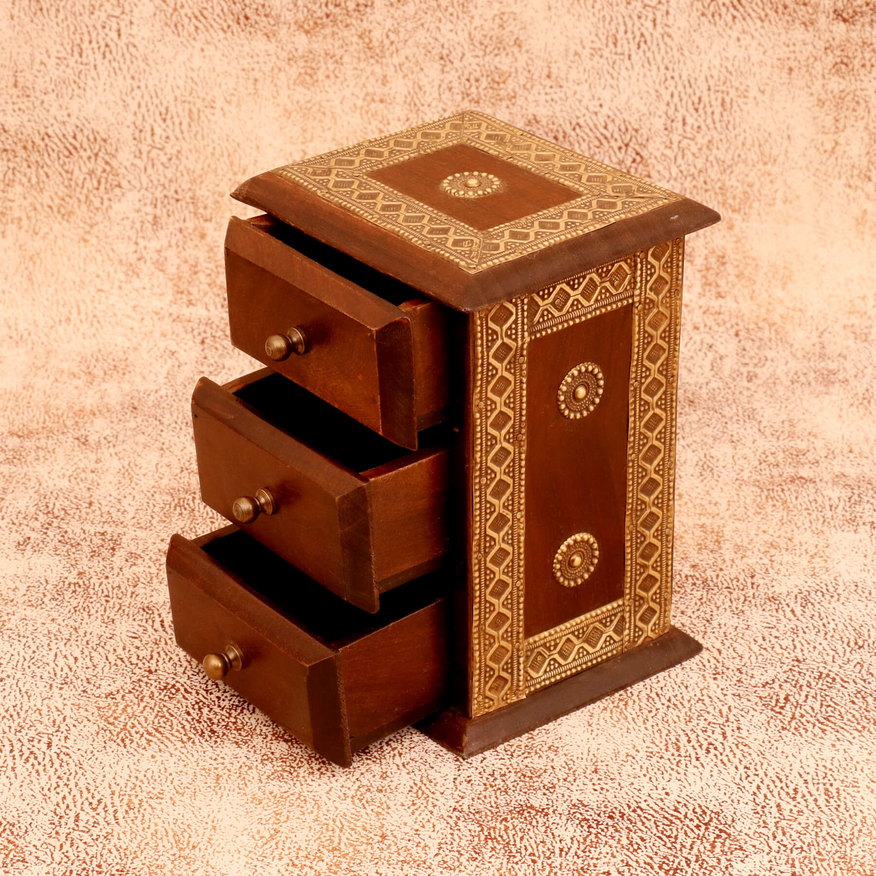 Rustic Chest of Drawers (Dark Tone) Desk Organizer