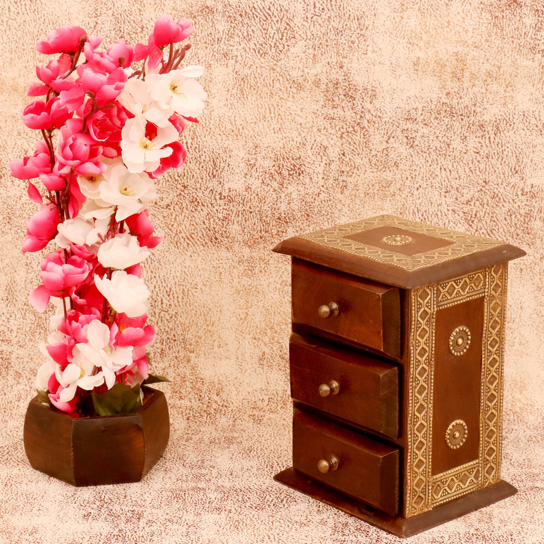 Rustic Chest of Drawers (Dark Tone) Desk Organizer