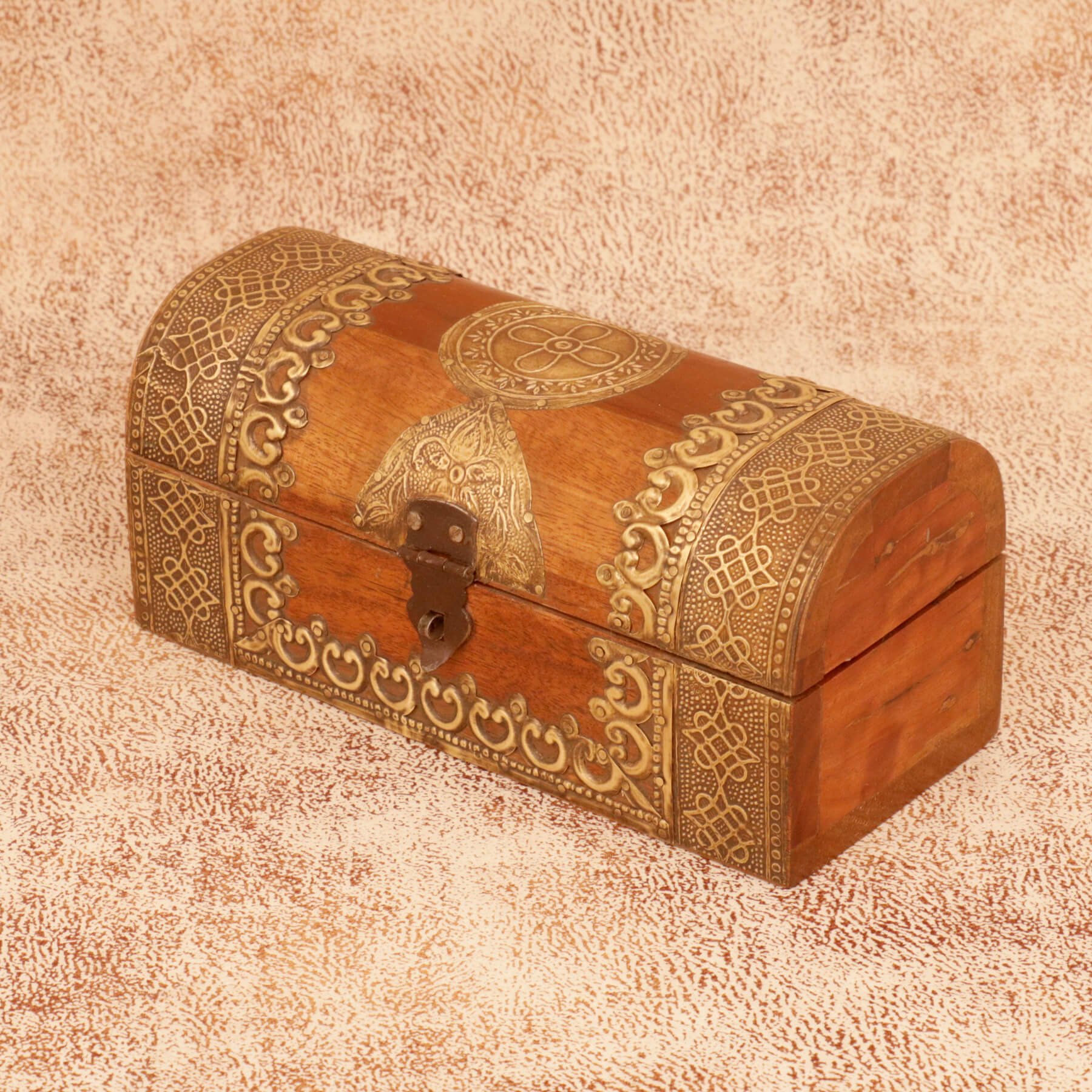 Half Round Brass Box Wooden Box