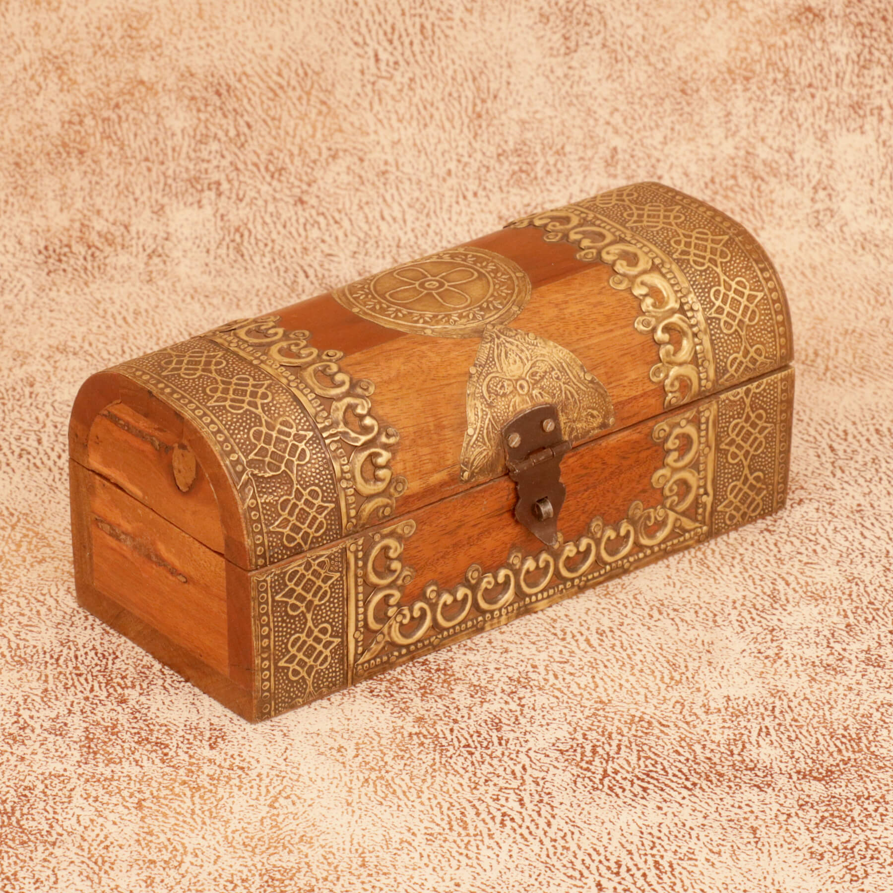 Half Round Brass Box Wooden Box