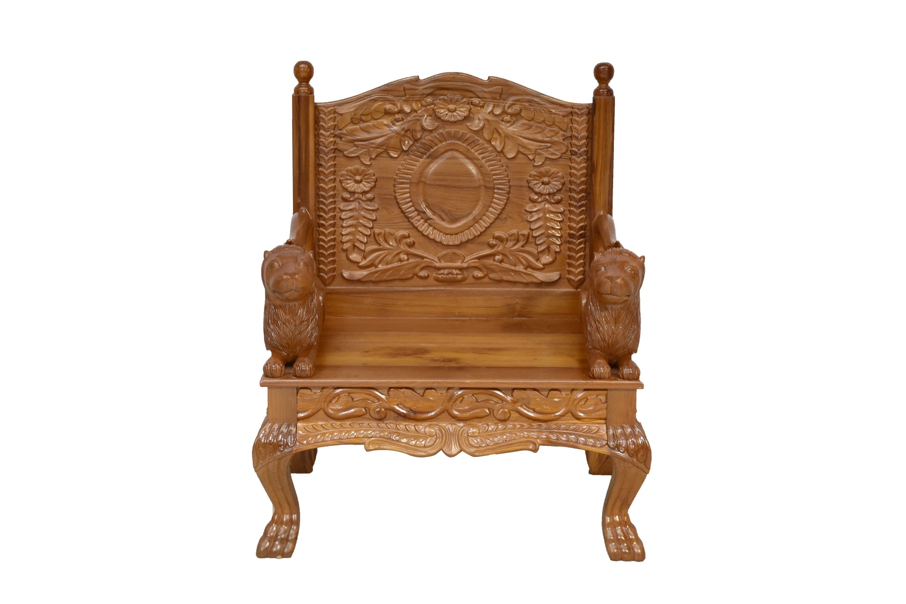 Teak wood Royal Majestic Single Seater Sofa Sofa