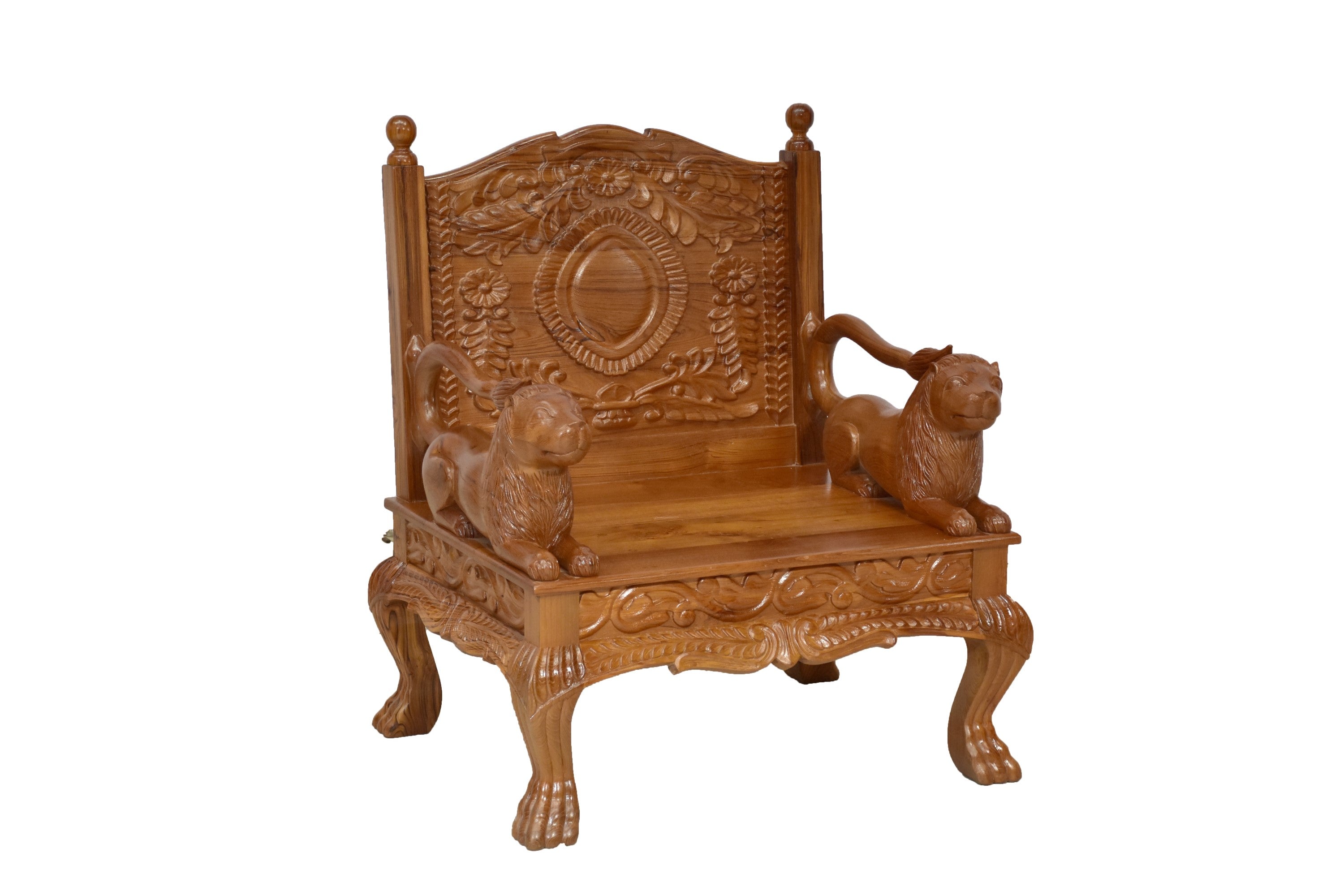 Teak wood Royal Majestic Single Seater Sofa Default Title Sofa