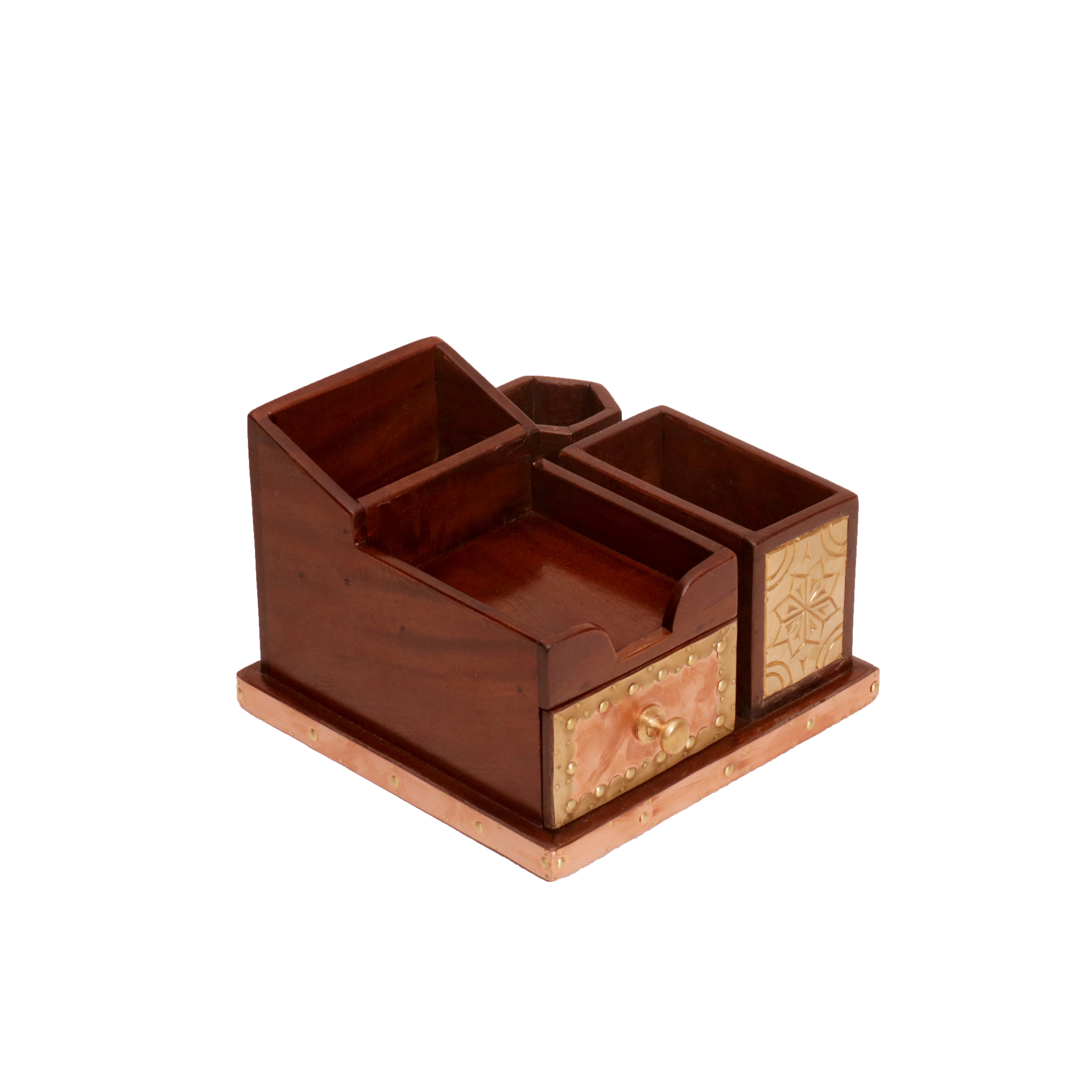 5-compartment Wood Desk Organizer Desk Organizer