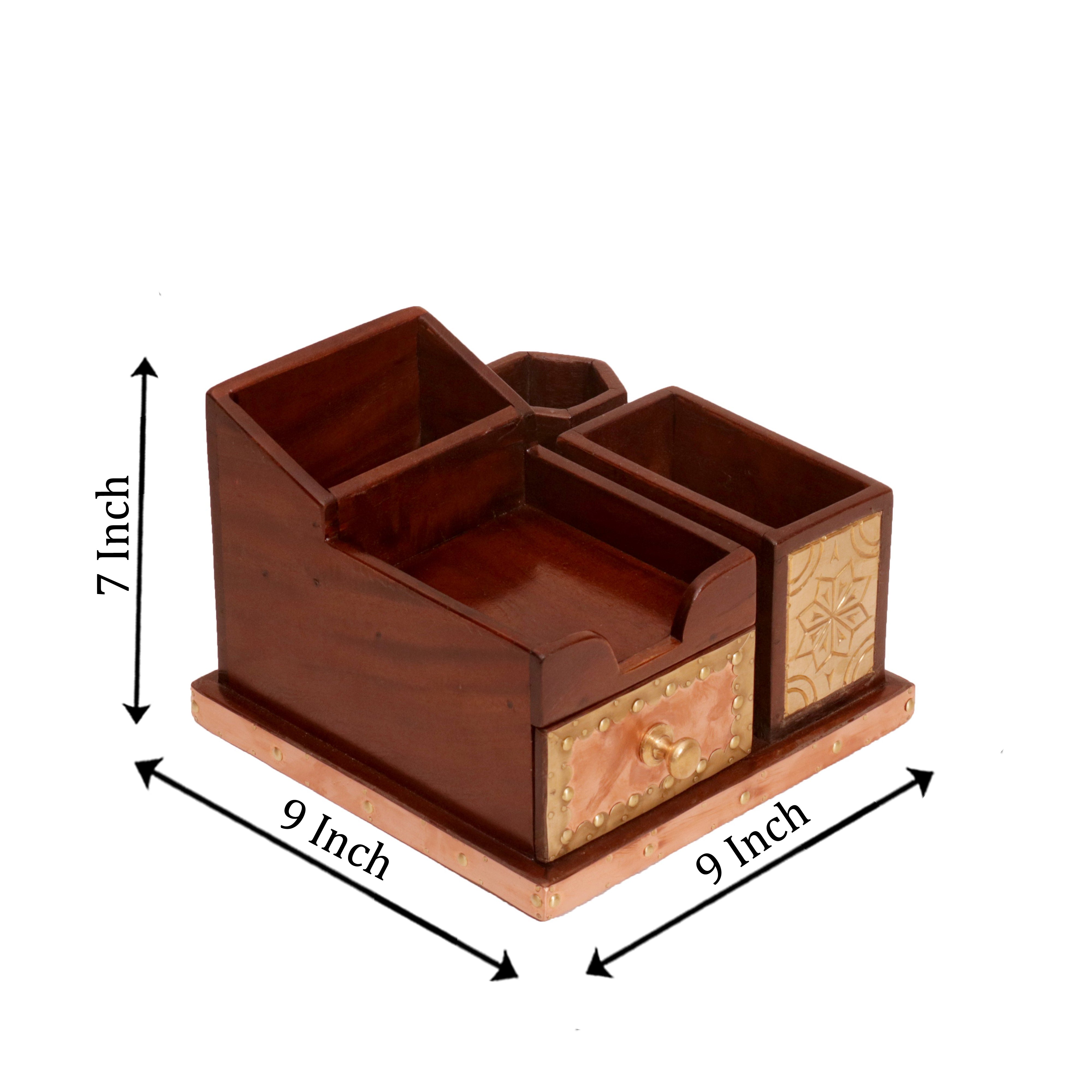 5-compartment Wood Desk Organizer Desk Organizer
