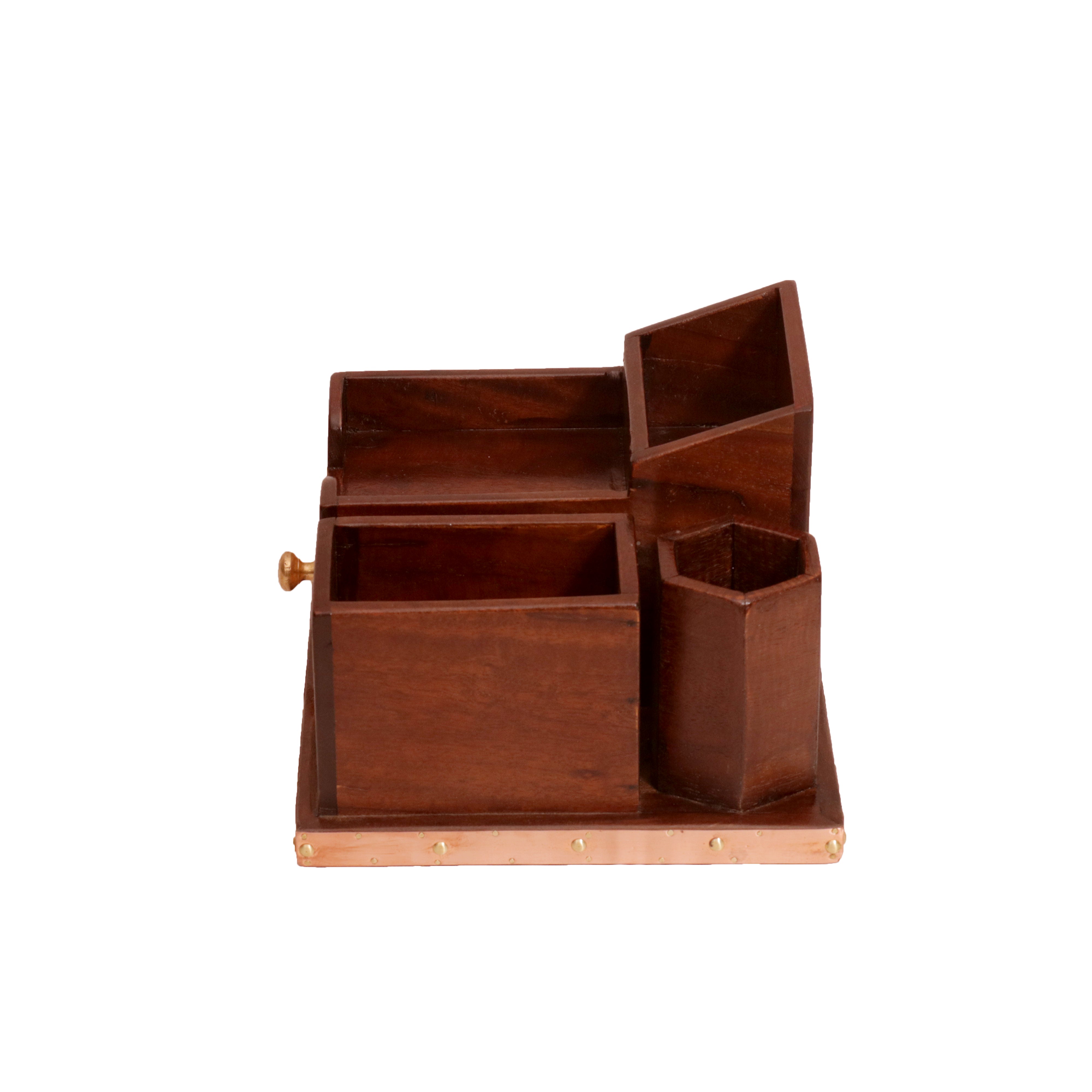 5-compartment Wood Desk Organizer Desk Organizer