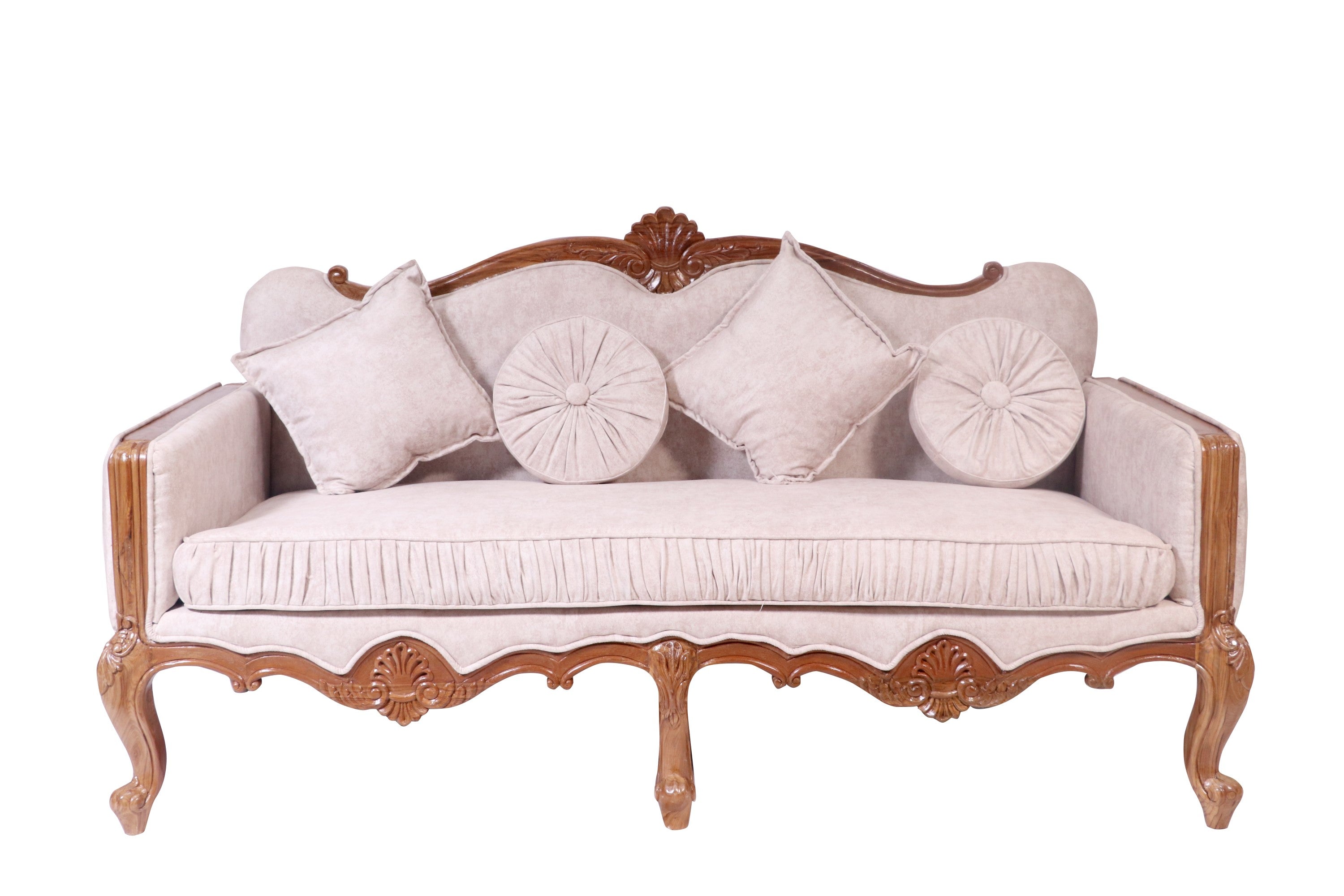 Classical 2 Seater vive la france concept teak wood sofa Sofa