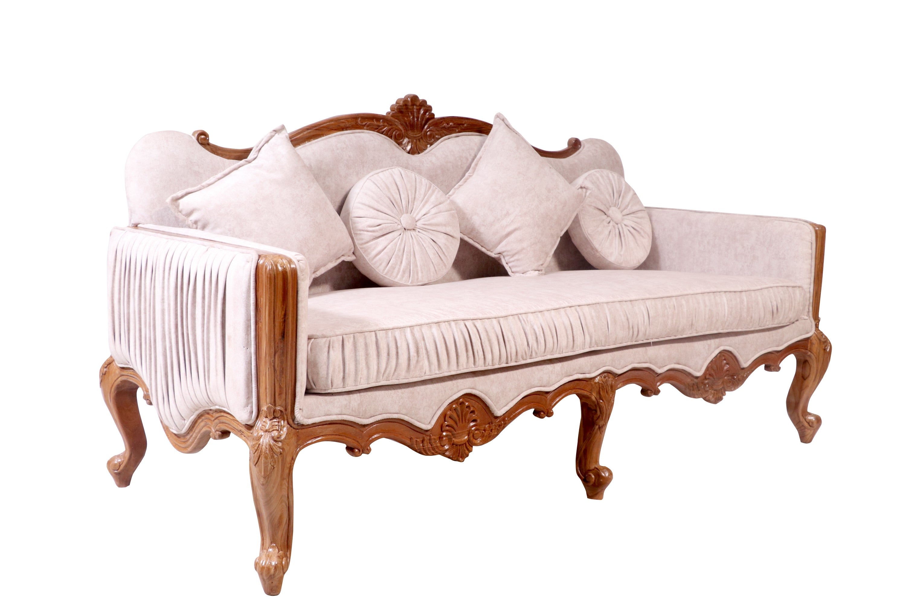 Classical 2 Seater vive la france concept teak wood sofa Sofa