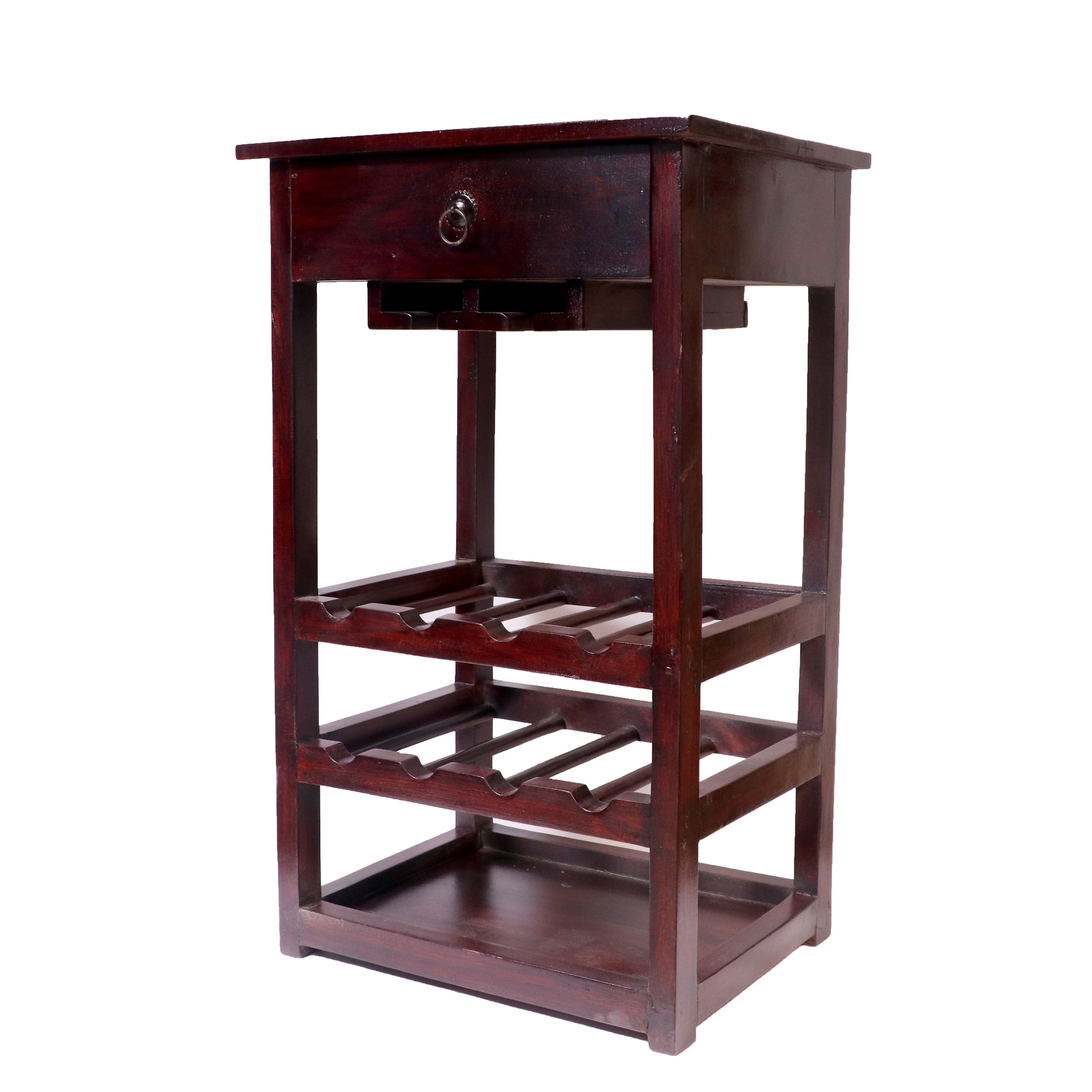 All in one Sturdy Solid wood bar rack Bar Rack