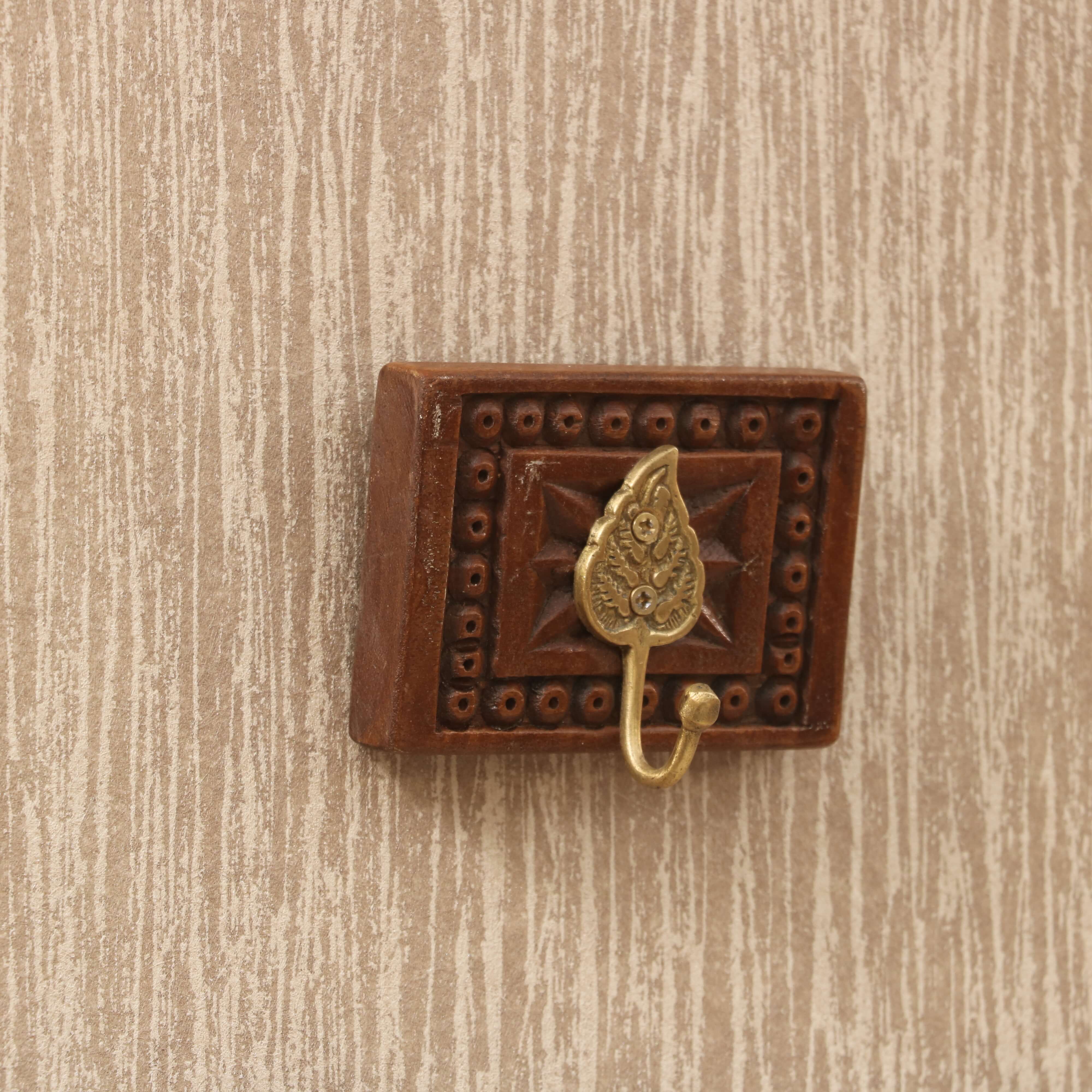 Single Hook Wooden Carved Cloth Hook Hook