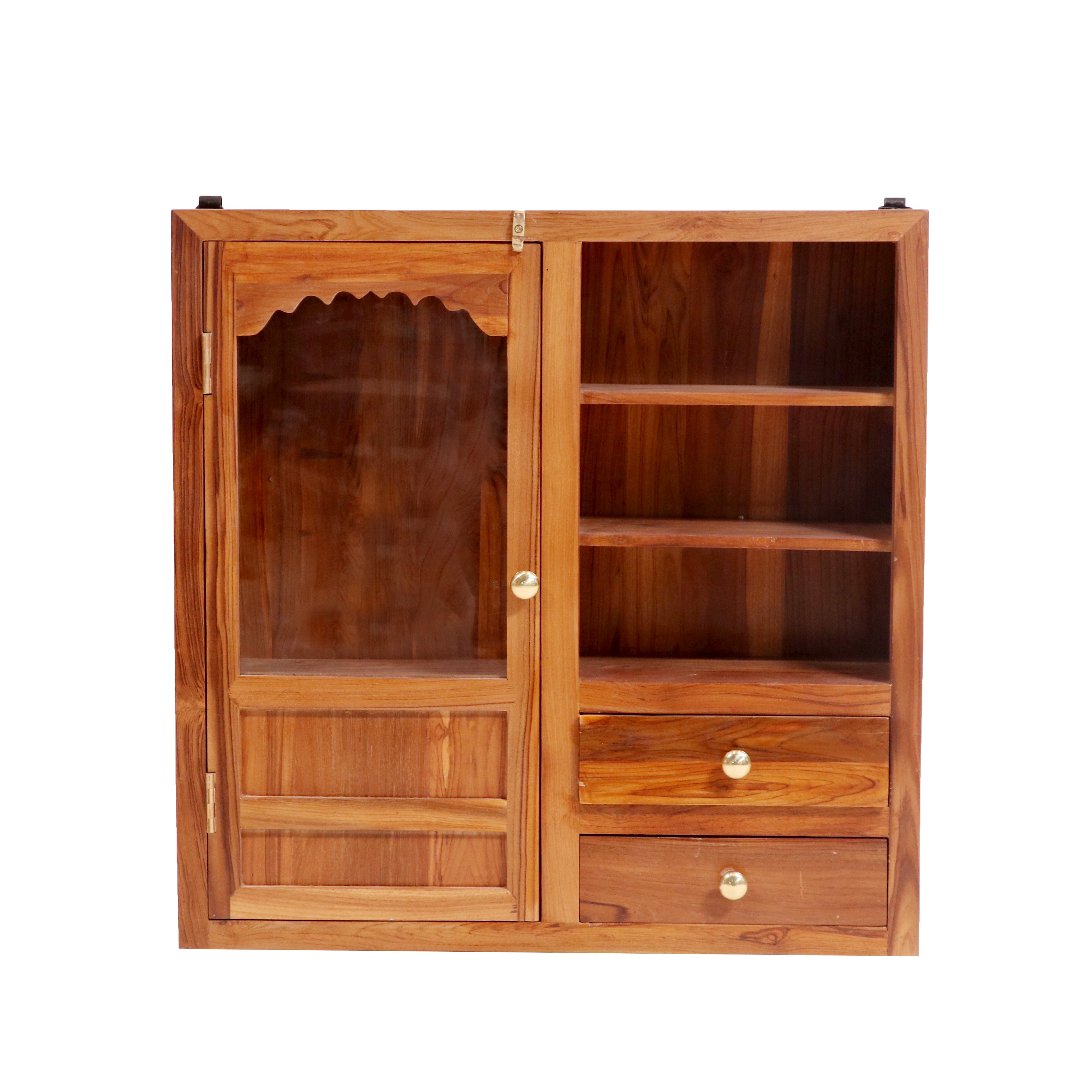 Wide teak wood wall cabinet for Kitchen storage Wall Cabinet