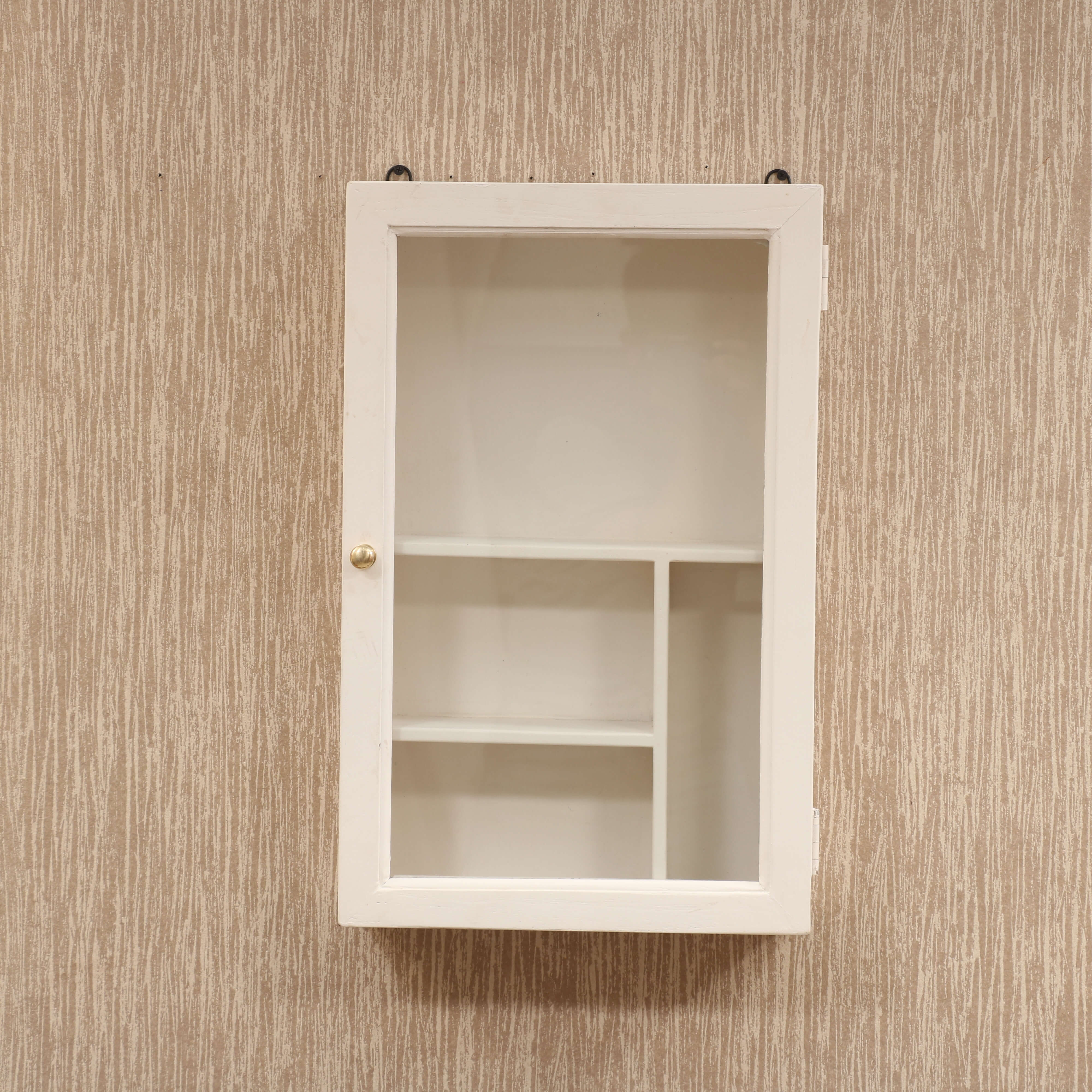 White Chalk Old School Kitchen Organizer Wall Cabinet