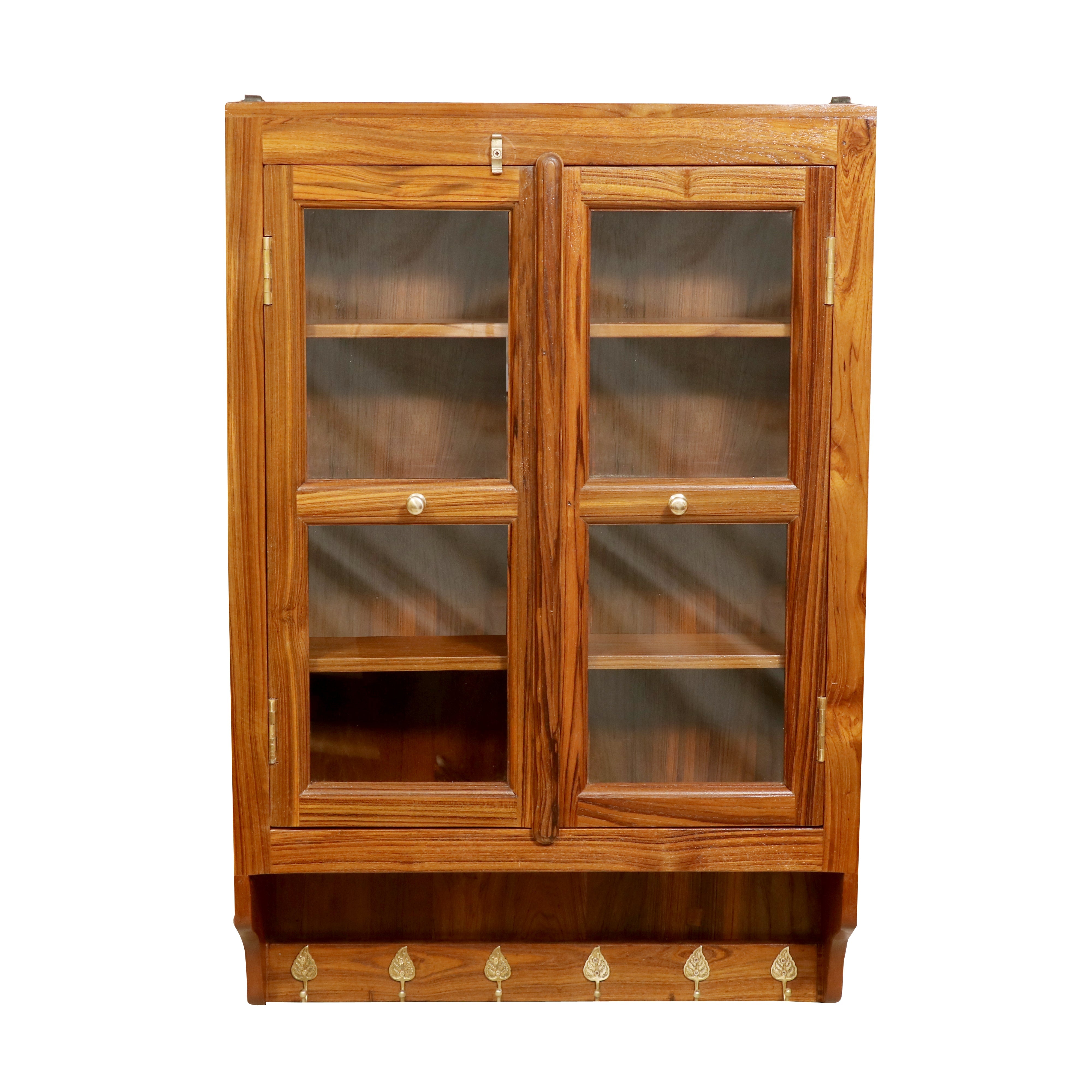 24 x 9 x 36 Inch Teak Wooden Wall Cabinet Wall Cabinet