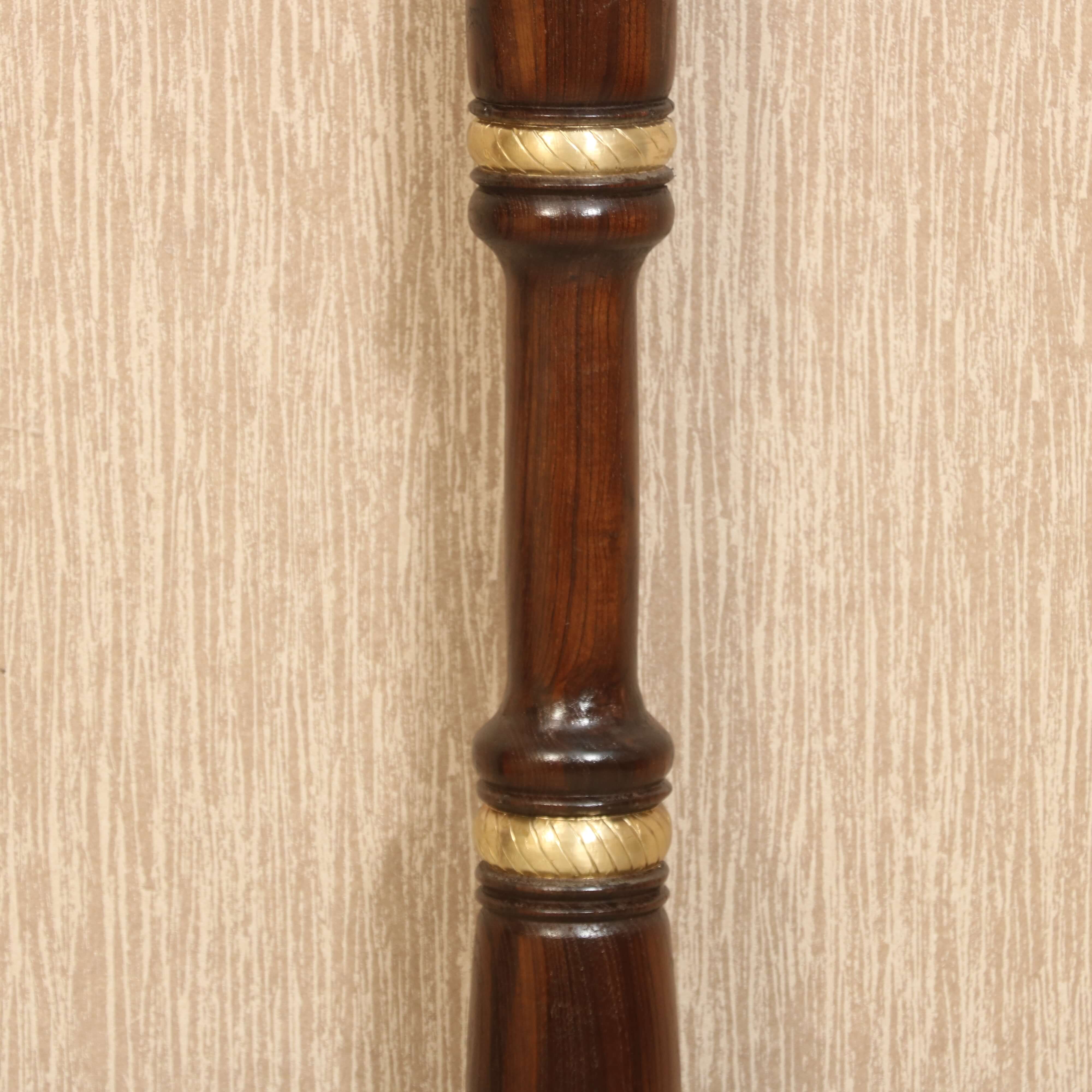 Okhali Musal Solid Teak Wood Rod with Brass fitting Traditional Décor