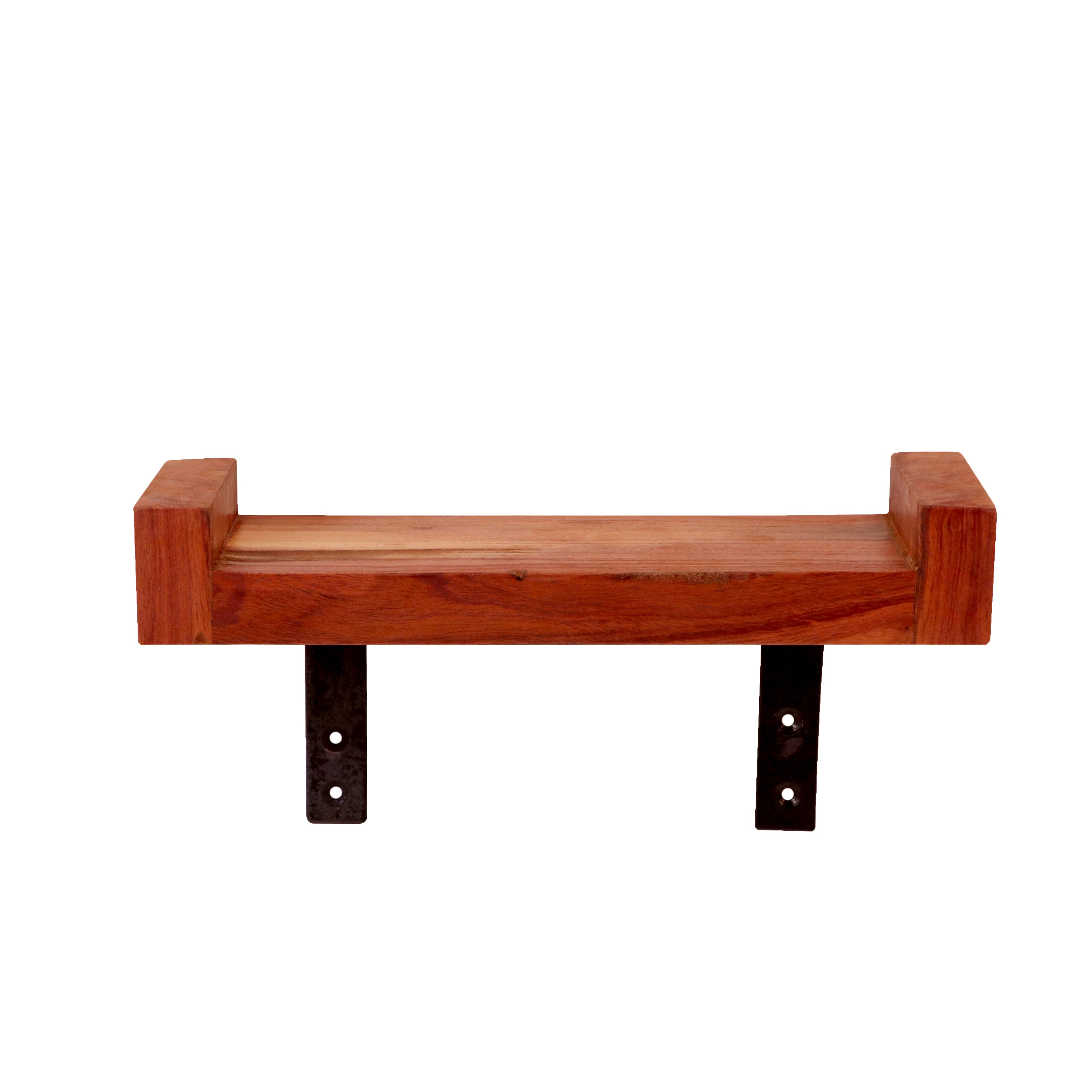 Wooden Wall Hanging With Iron Stand (Set of 2) Wall Rack
