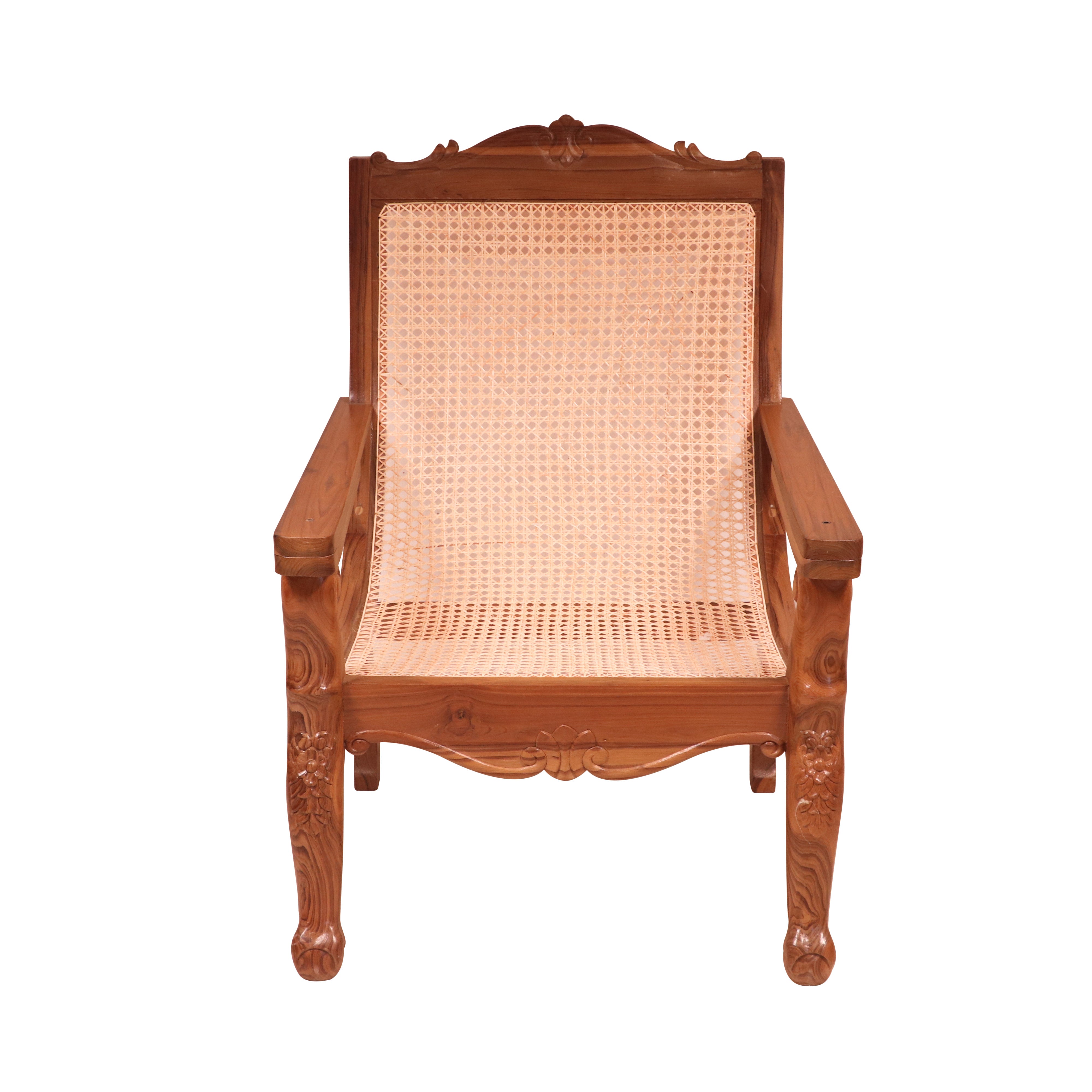 Teak wood cane back easy chair Easy Chair