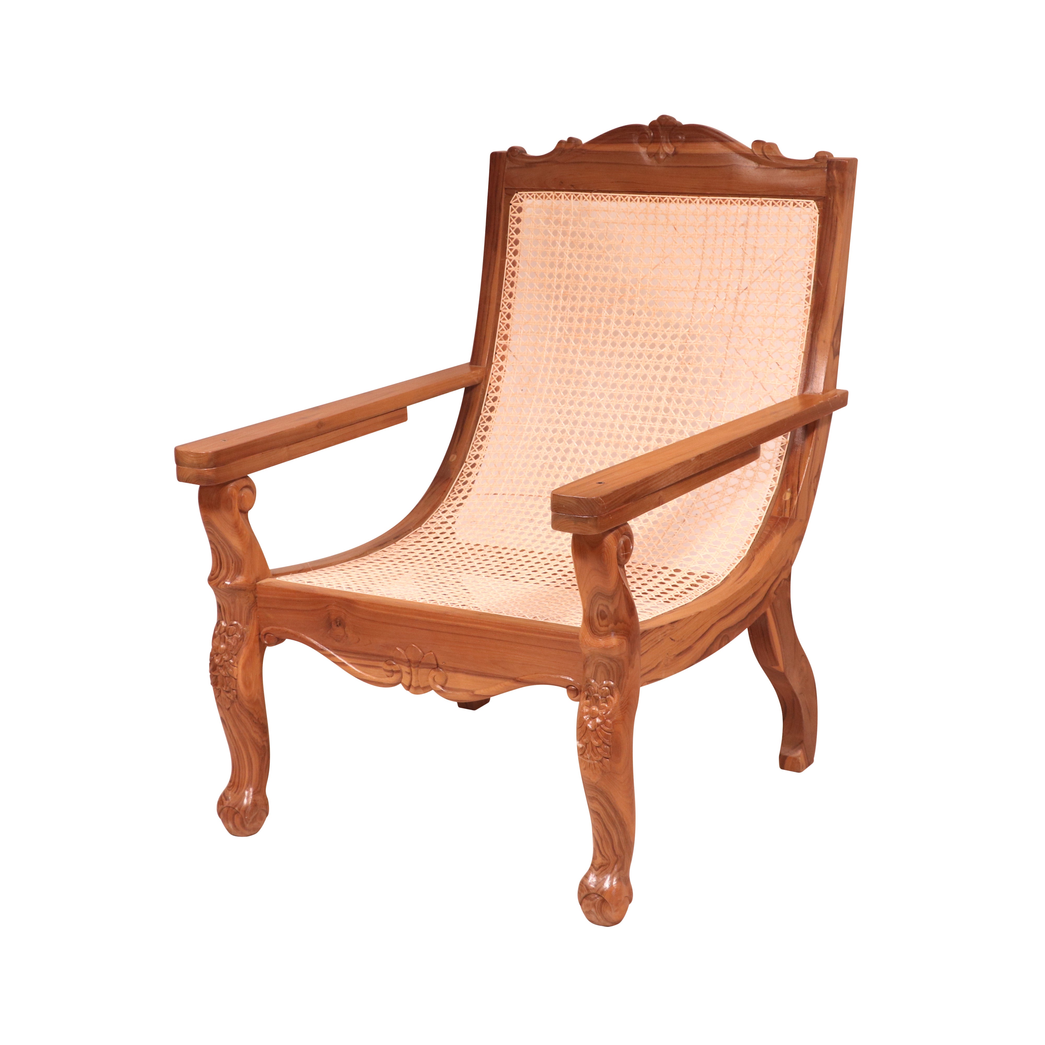 Teak wood cane back easy chair Easy Chair