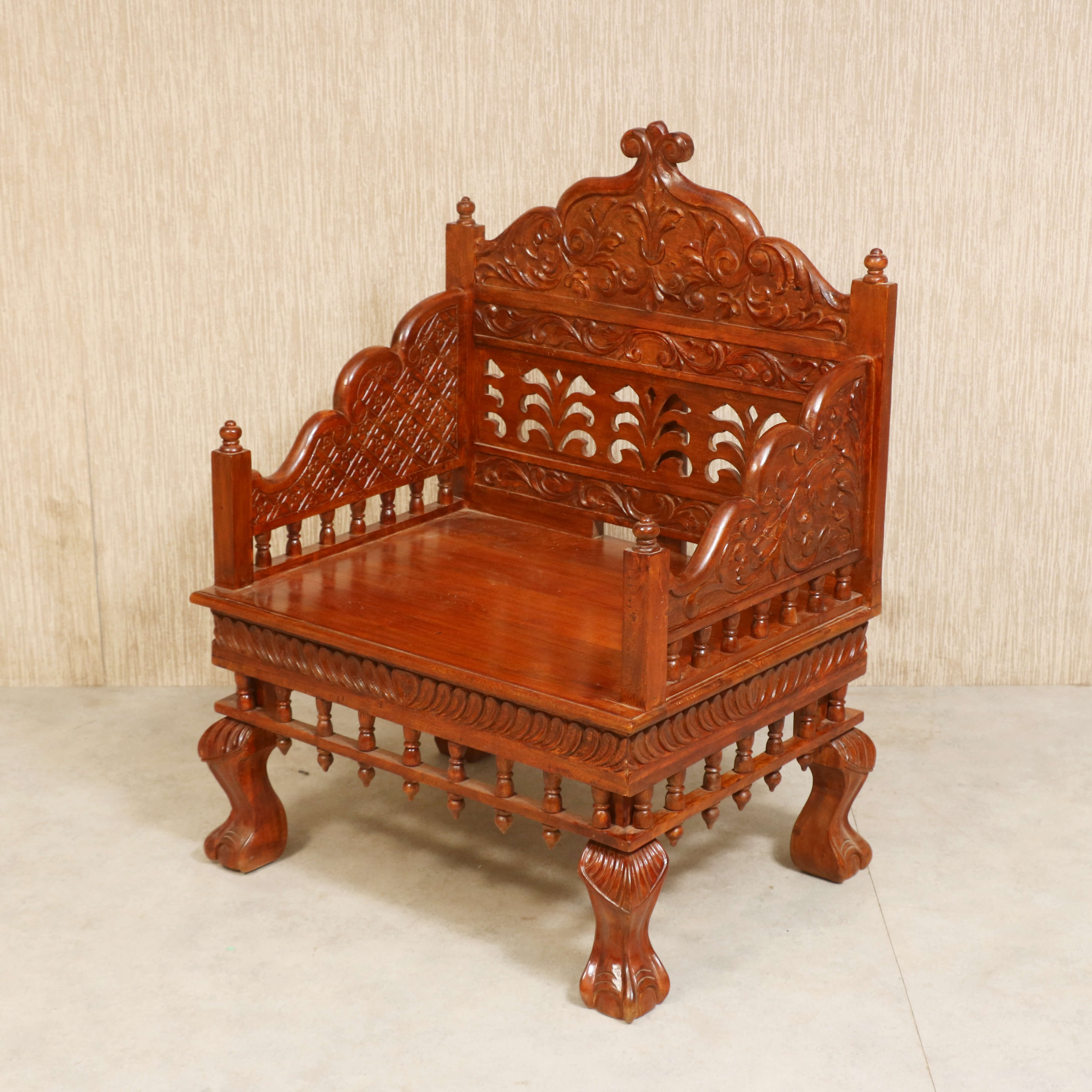 Vintage folk carved traditional Sofa Set with center table Sofa