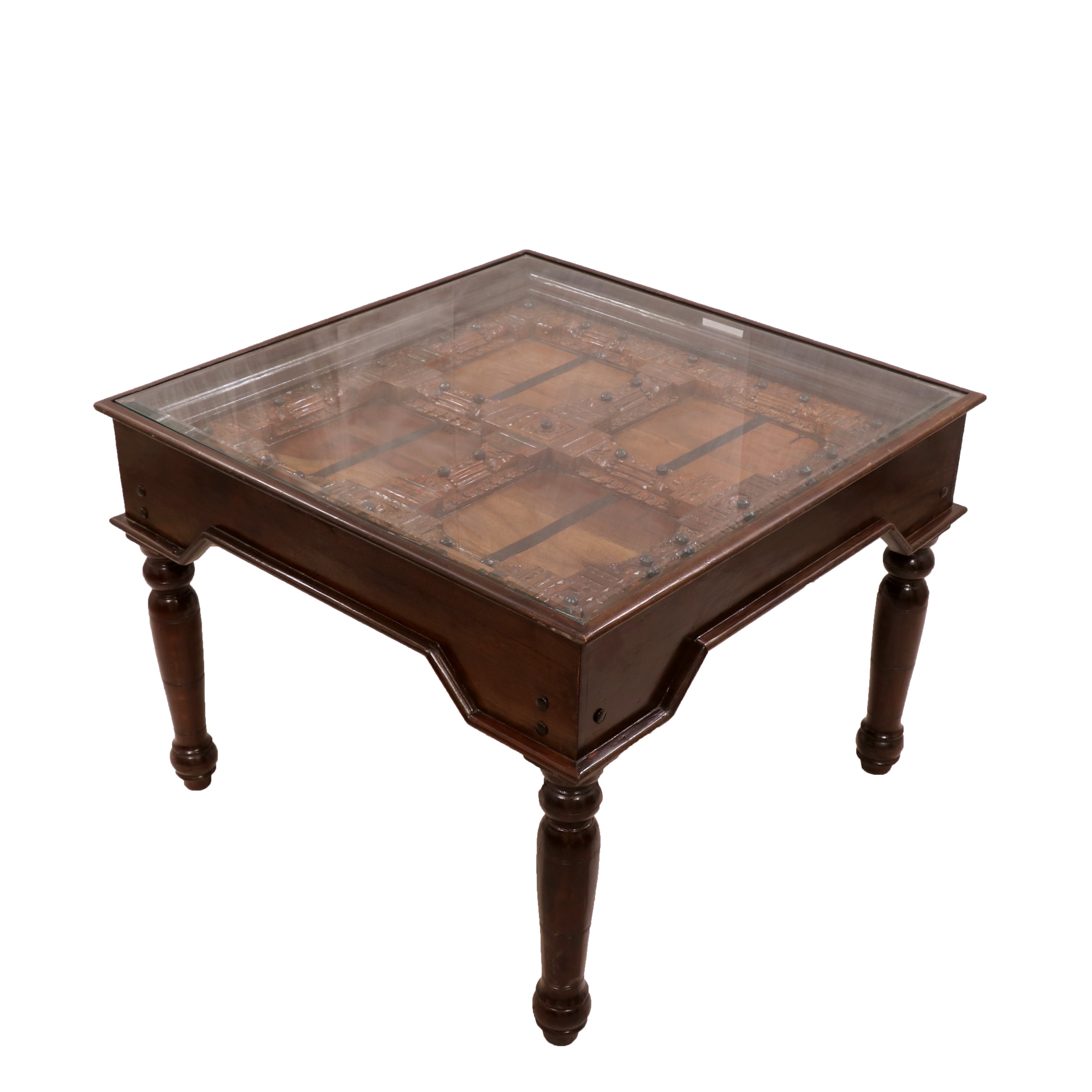Old Antique Door Dining Table Dark Tone Dining Table