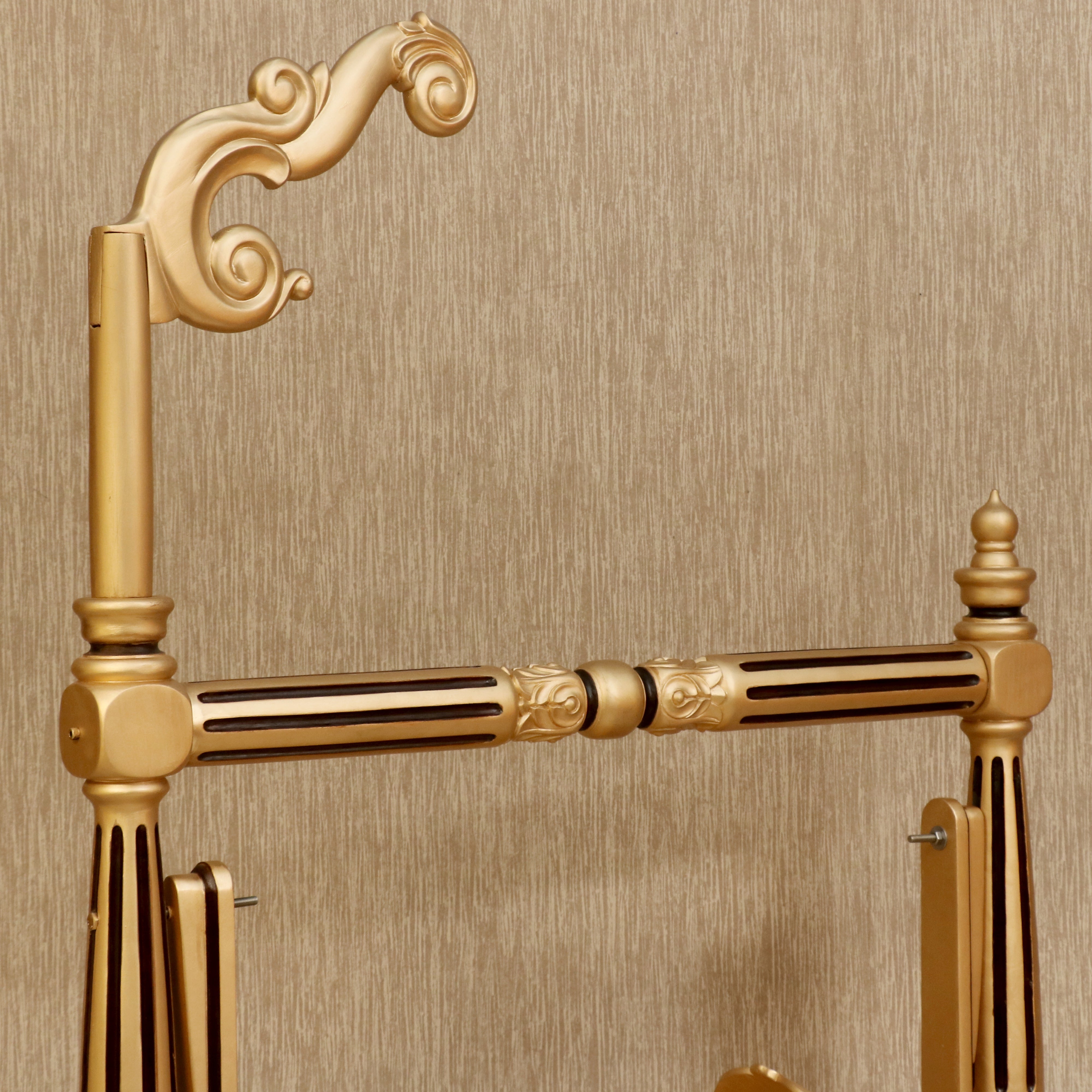 Golden Finshed Dawn Teak Wooden Handmade Cradle Cradle