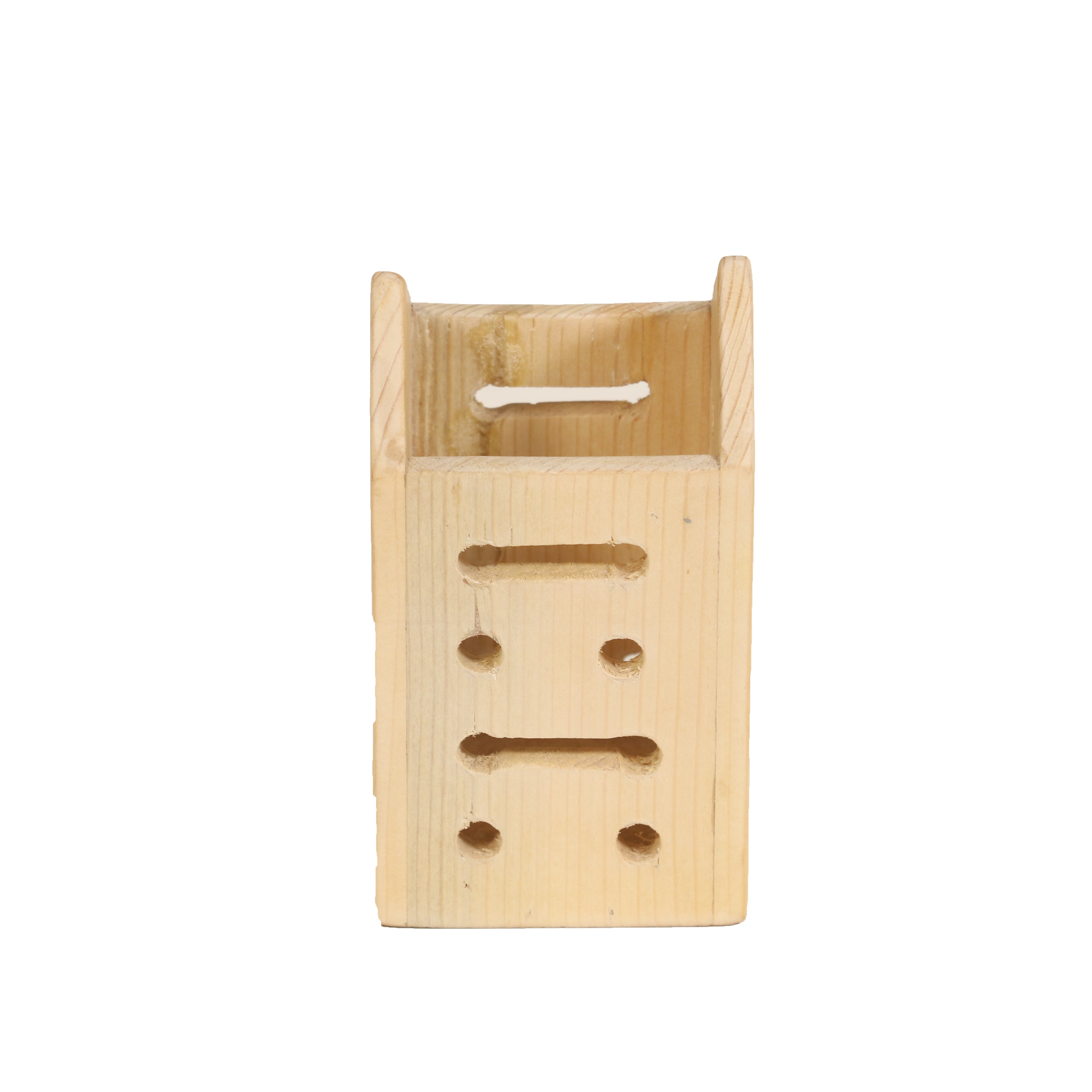 Pine Wood Pencil Stand Desk Organizer