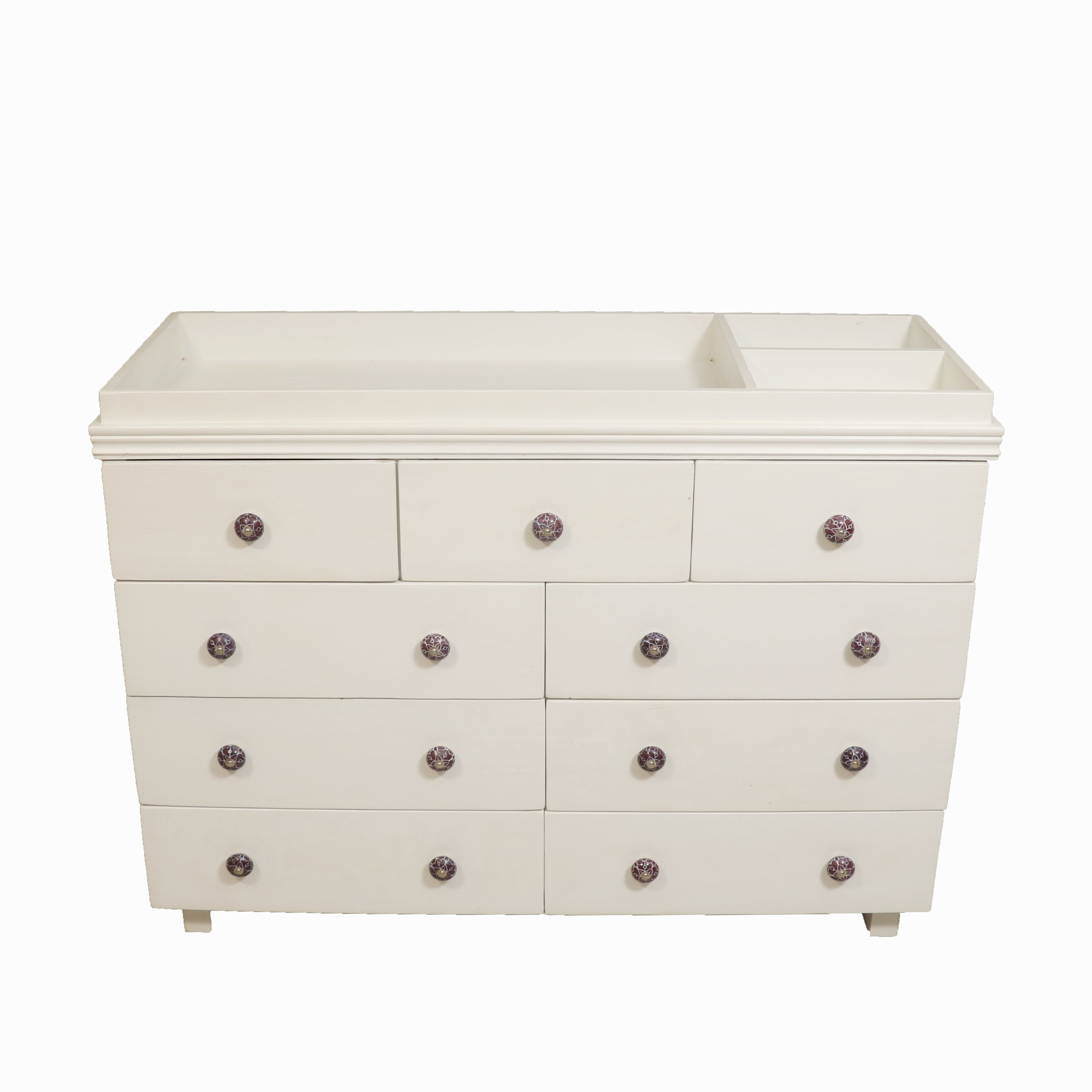 3 + 6 White Chest of Drawers Drawer's Chest