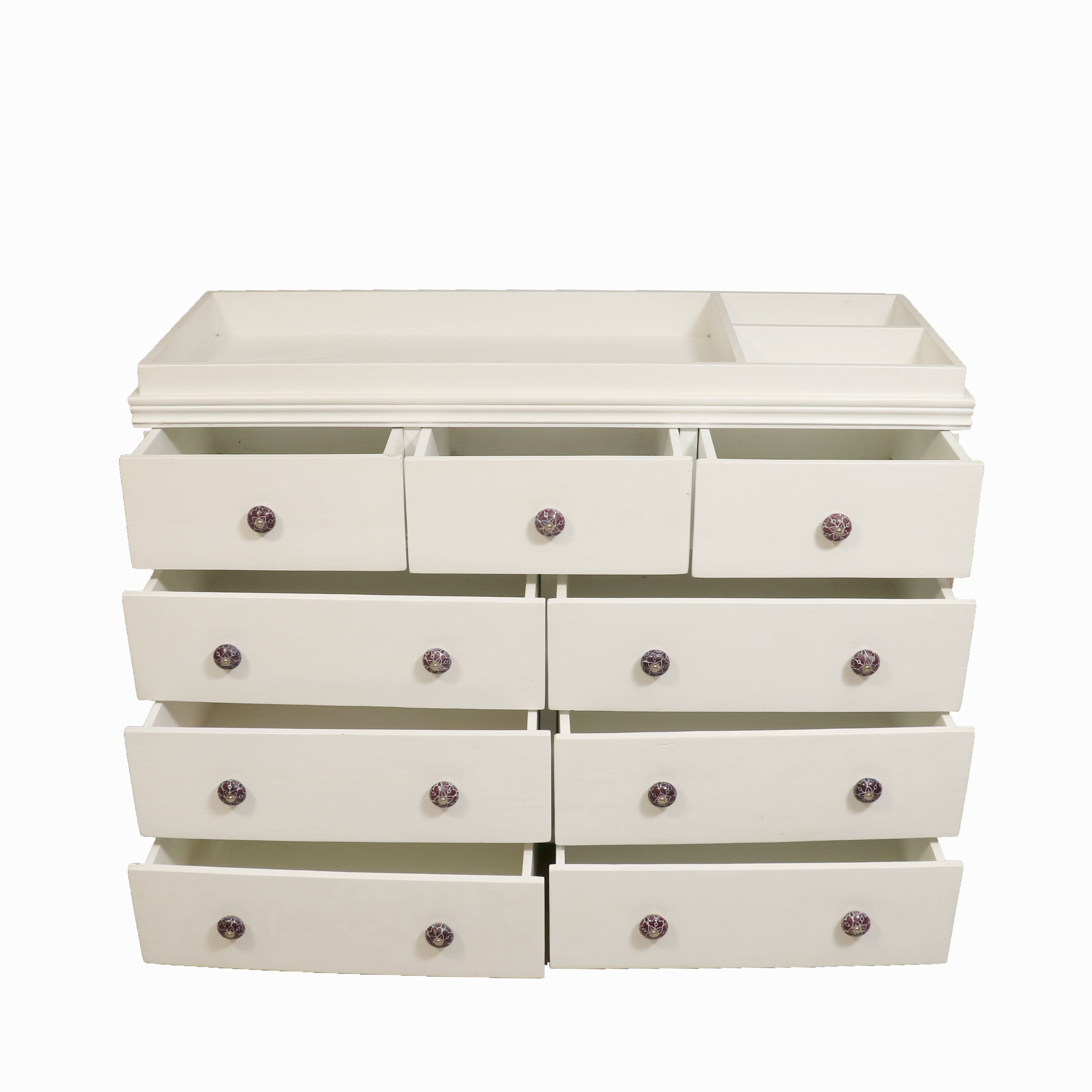 3 + 6 White Chest of Drawers Drawer's Chest