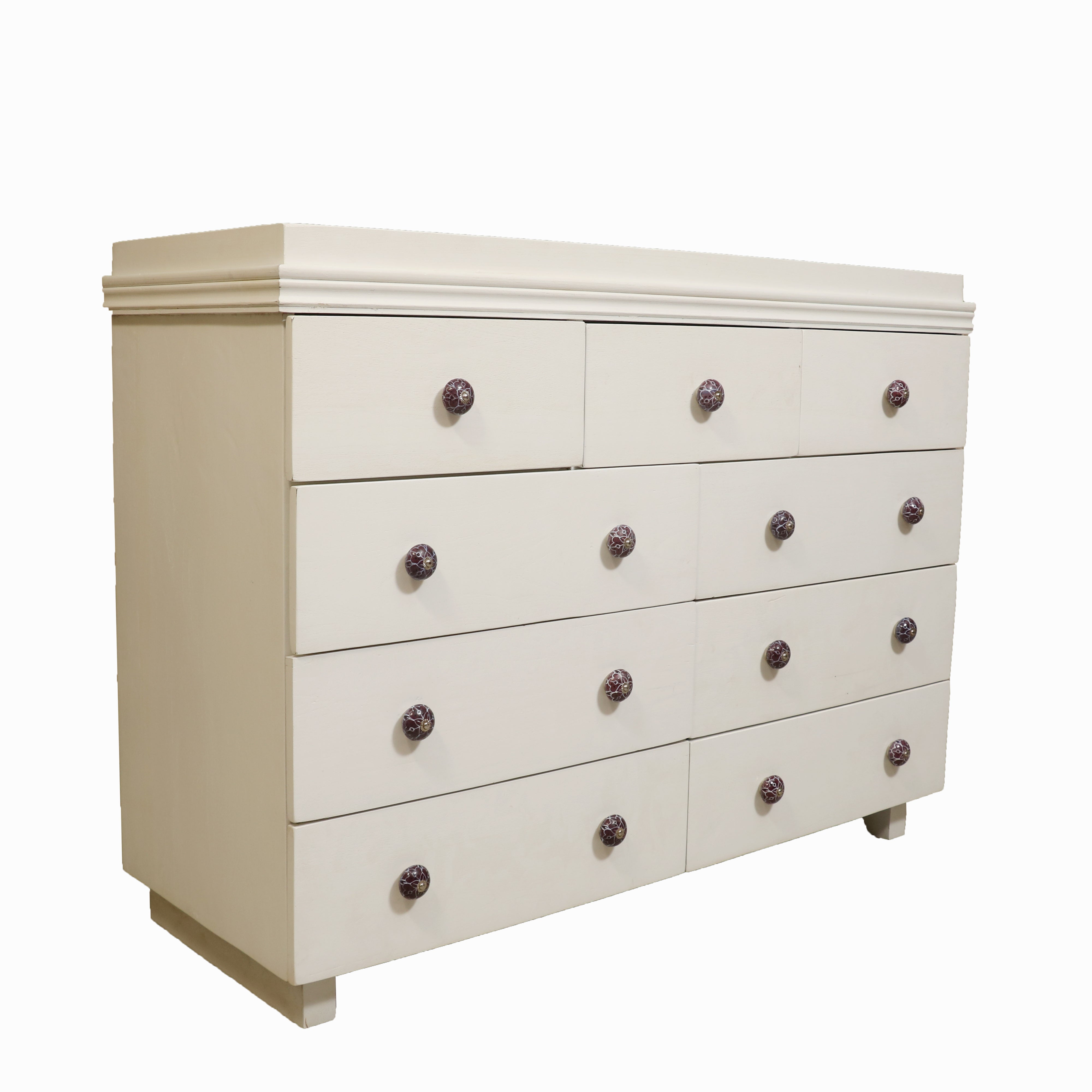 3 + 6 White Chest of Drawers Drawer's Chest