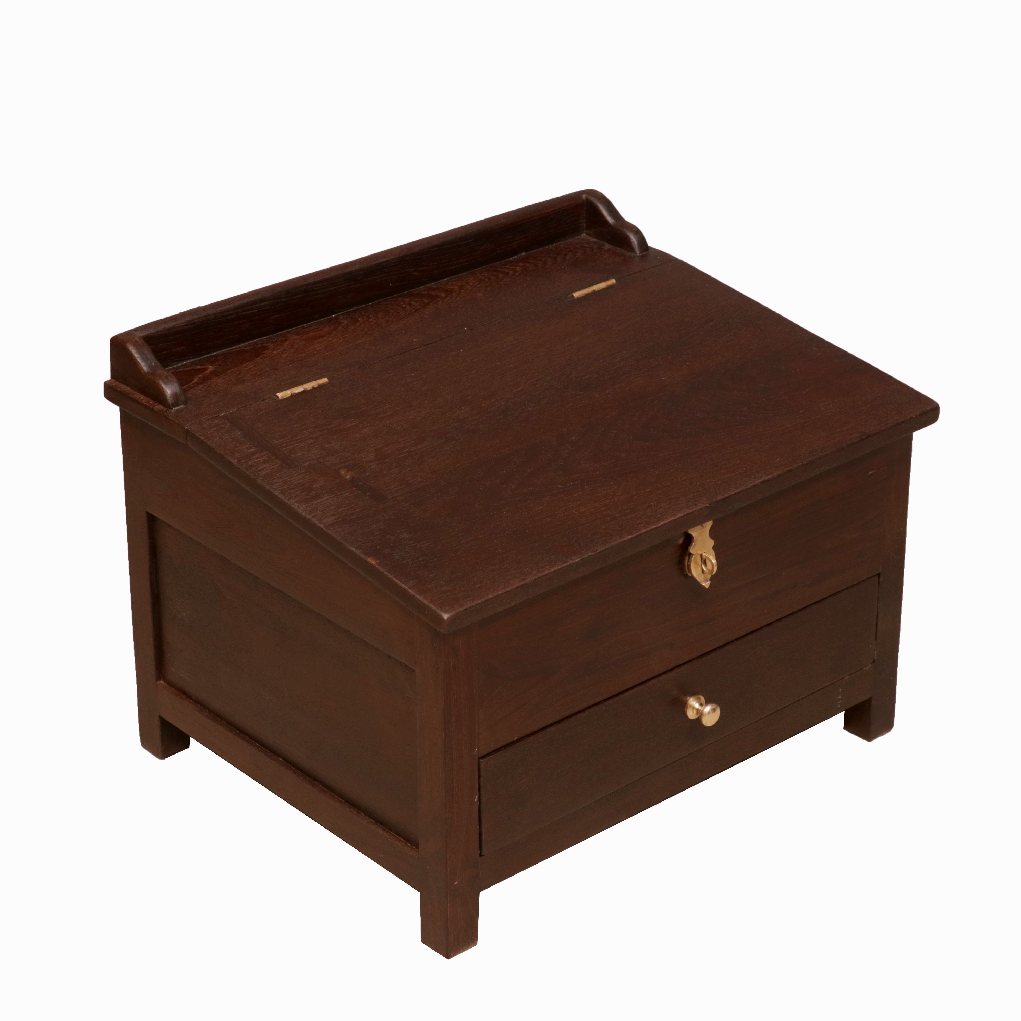 Ethnic Wooden Munim Study Table Lapdesk