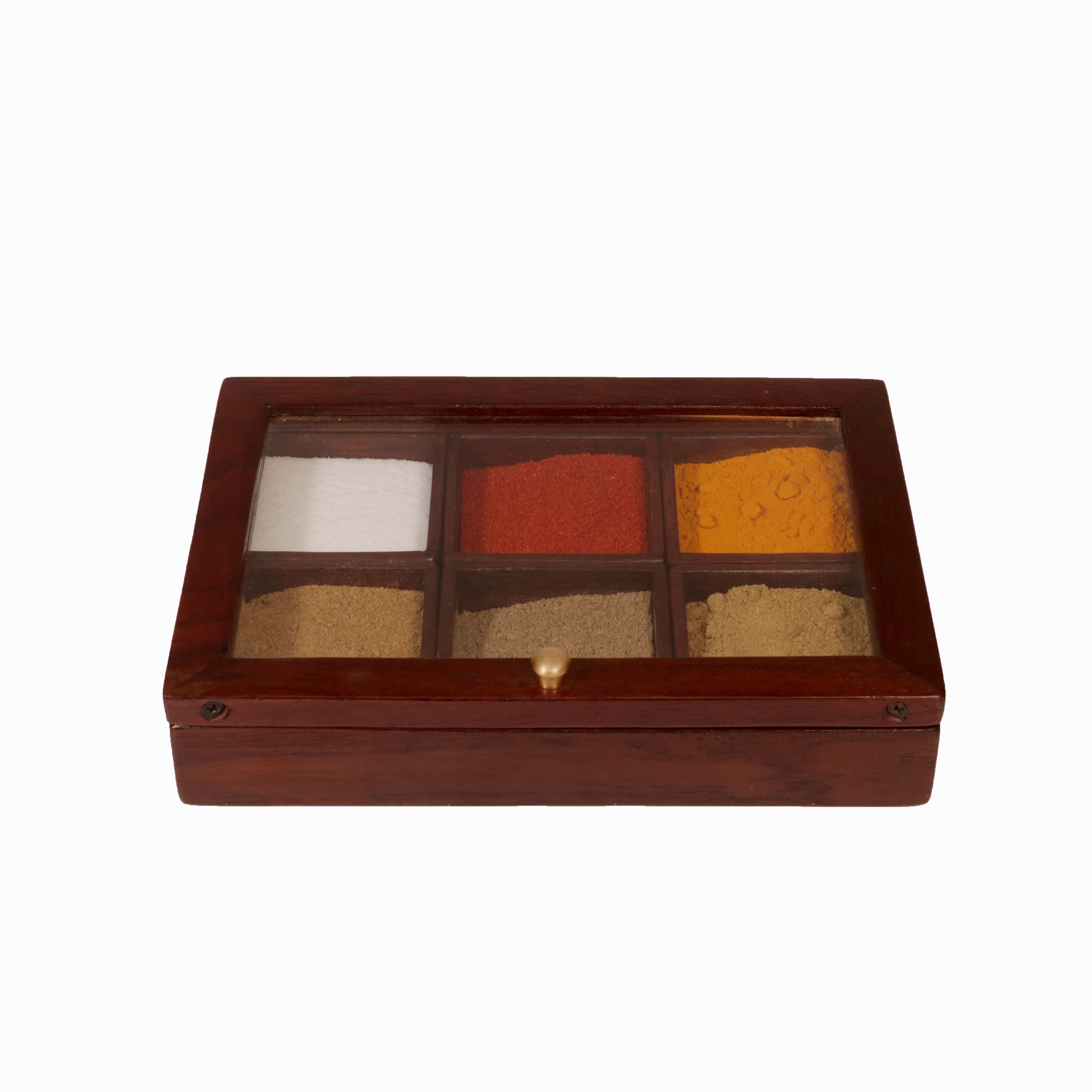 Solid Indian Teak wood Masala Box Wooden Box