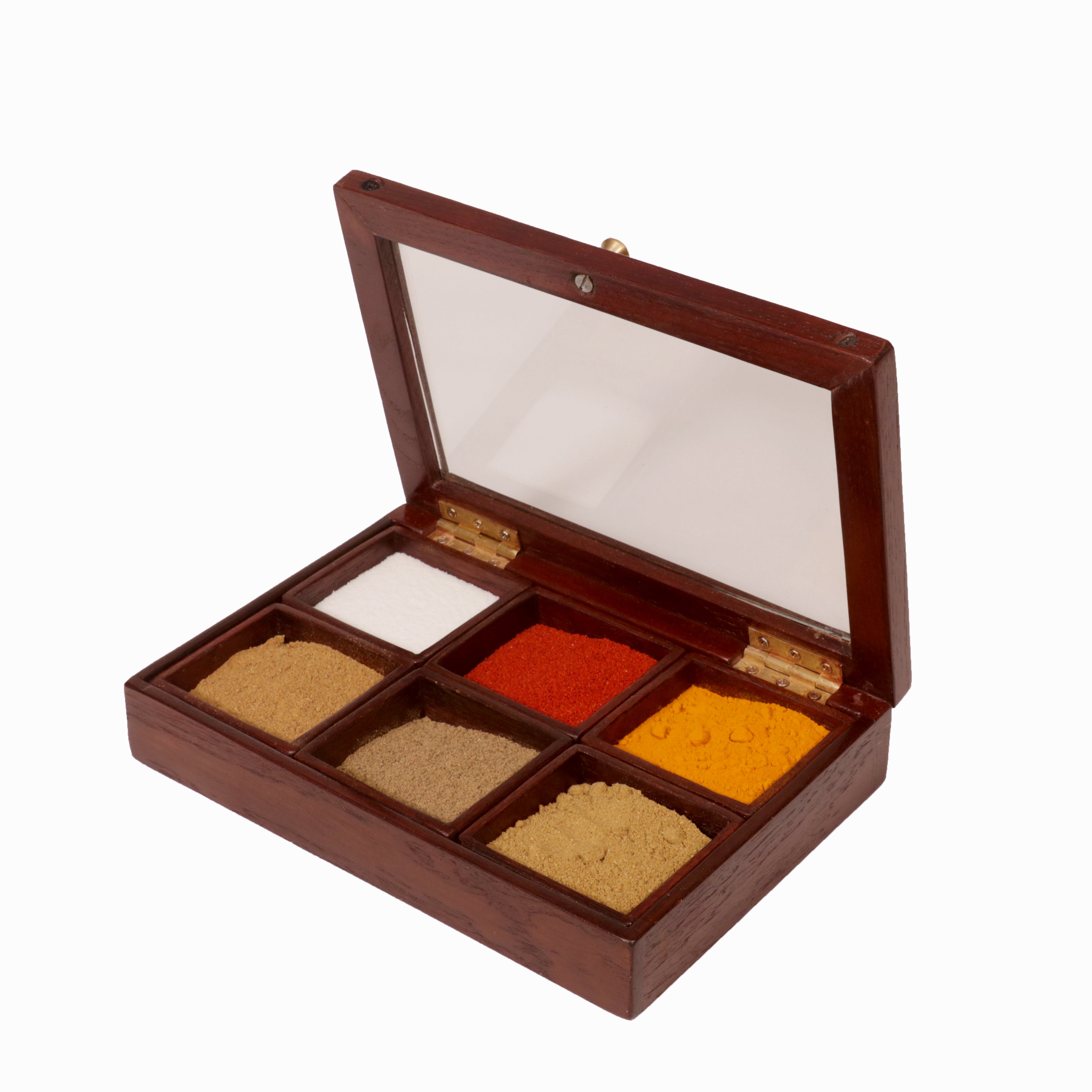 Solid Indian Teak wood Masala Box Wooden Box