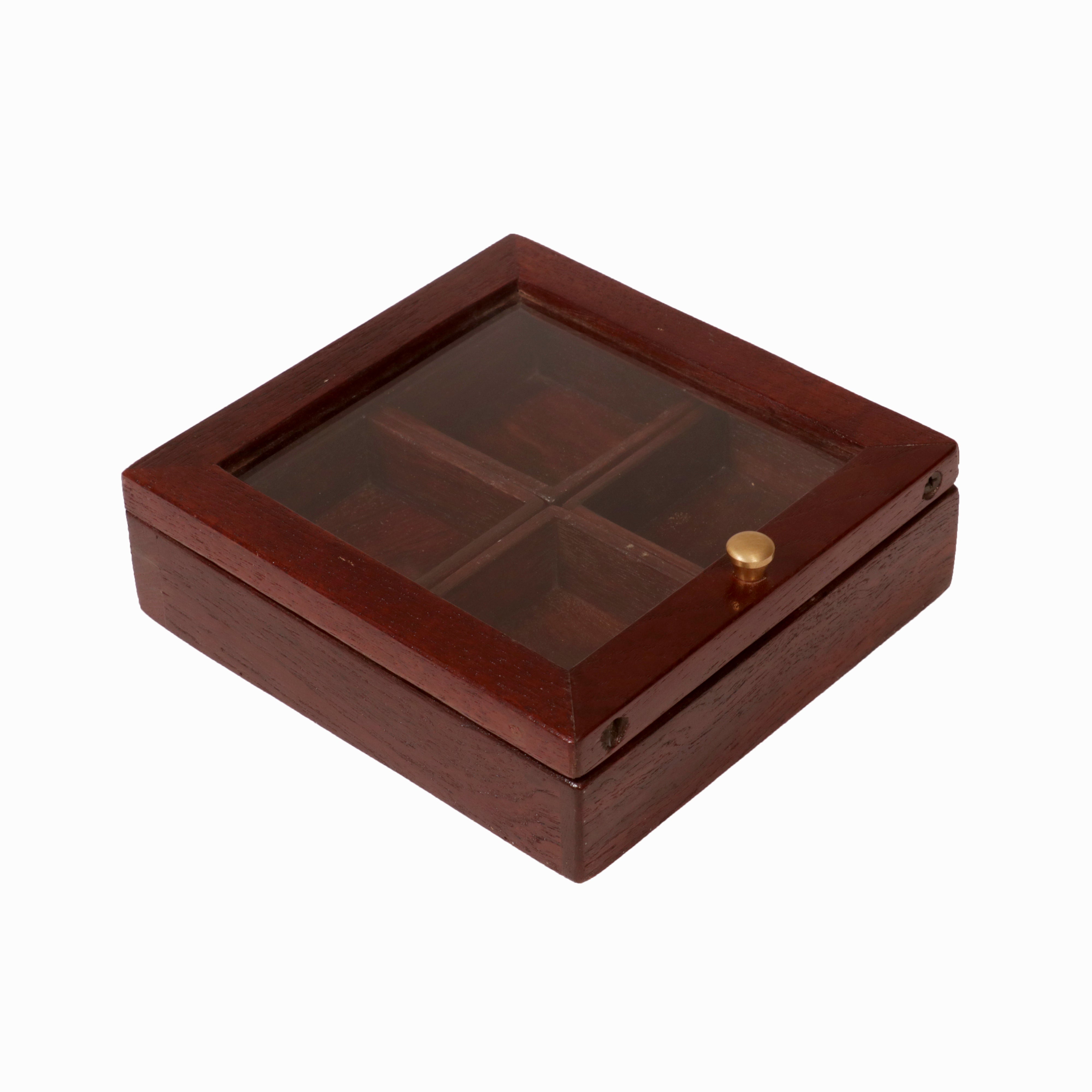 Solid Indian Teak wood Masala Box Wooden Box