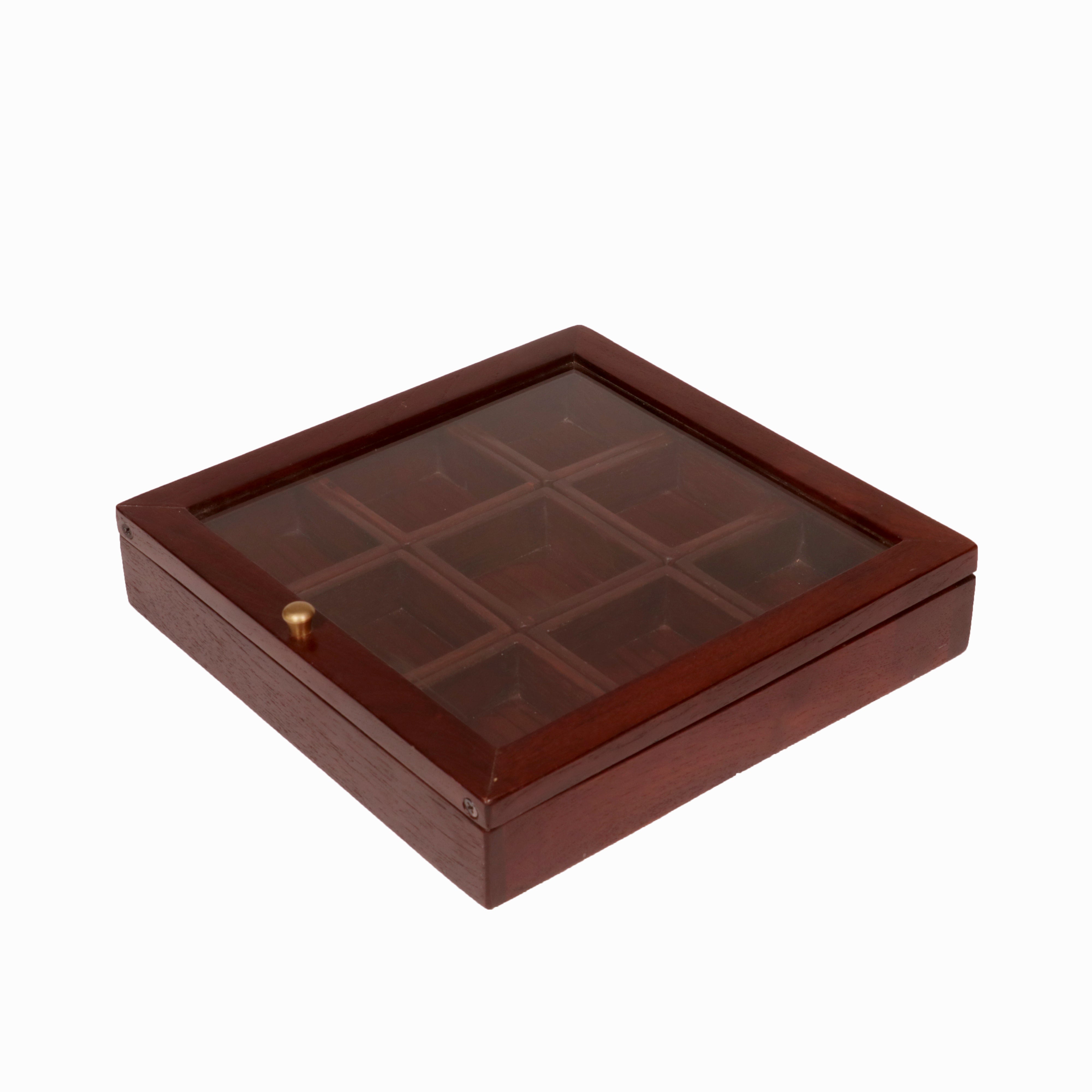 Solid Indian Teak wood Masala Box Wooden Box