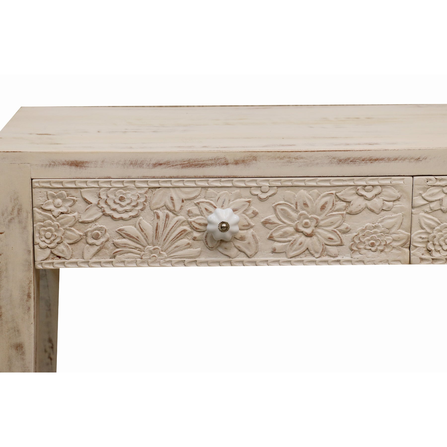 Wooden Distressed-finish Study Table Study Table