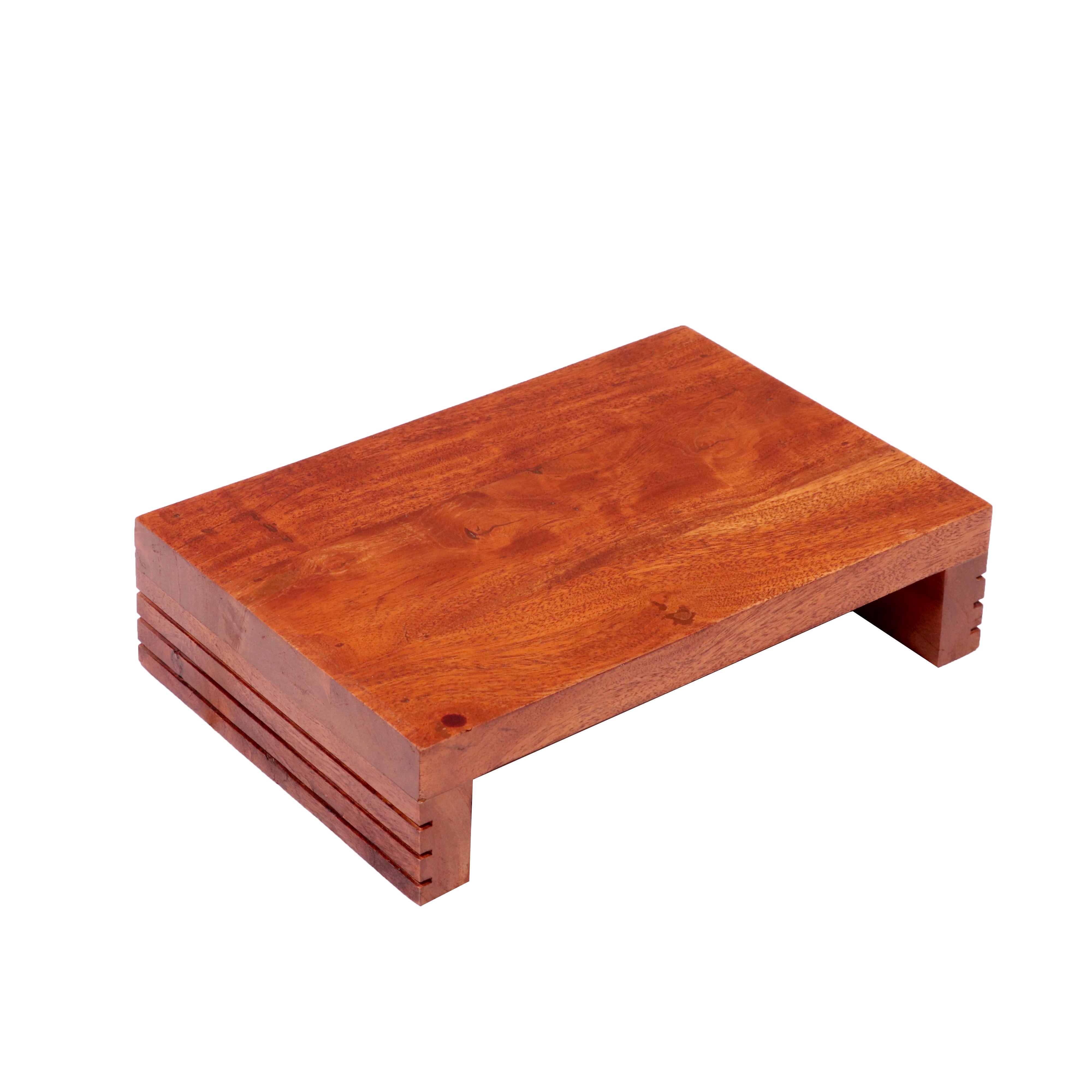 Ridged Sides Wooden Bajot (Natural Touch) Bajot