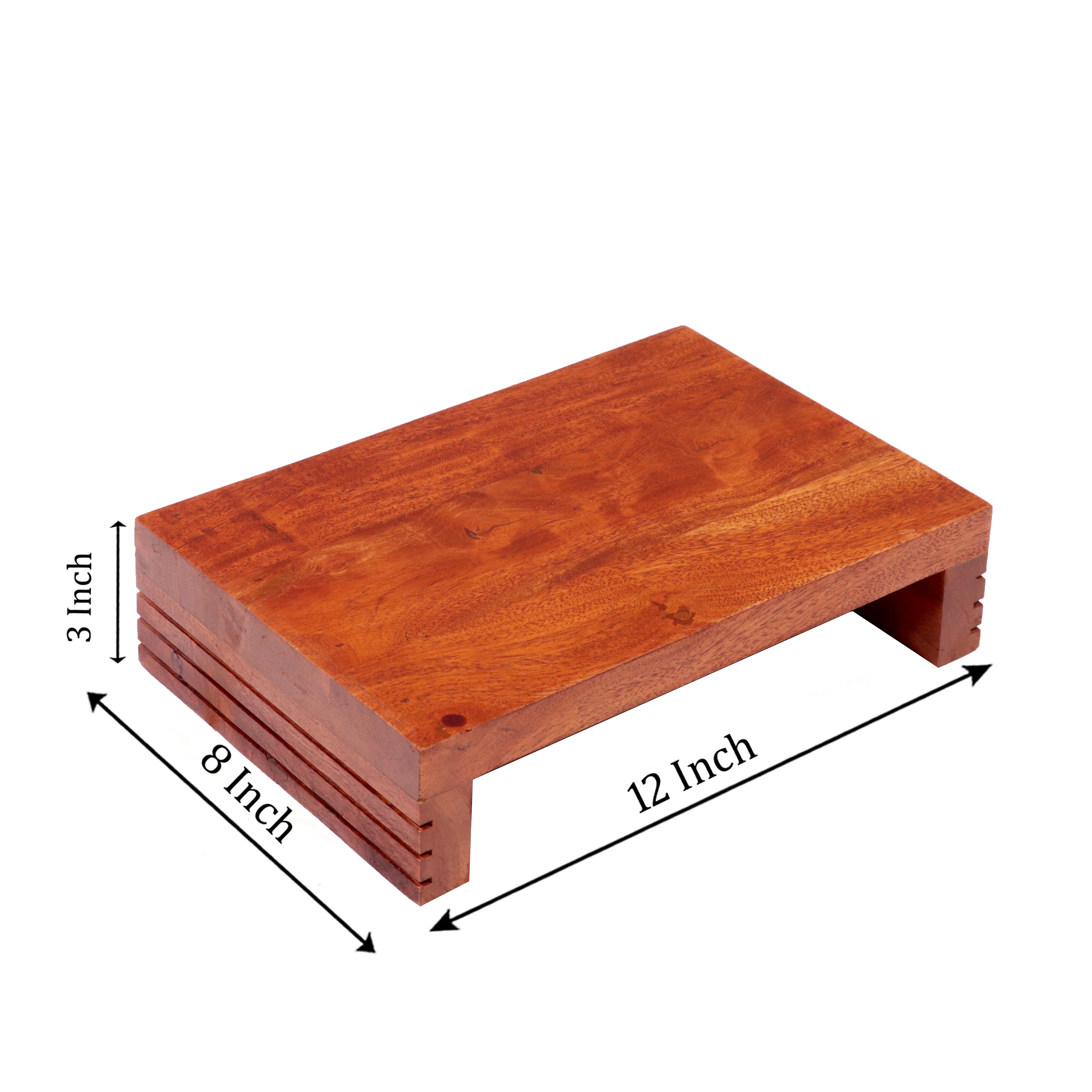 Ridged Sides Wooden Bajot (Natural Touch) Bajot