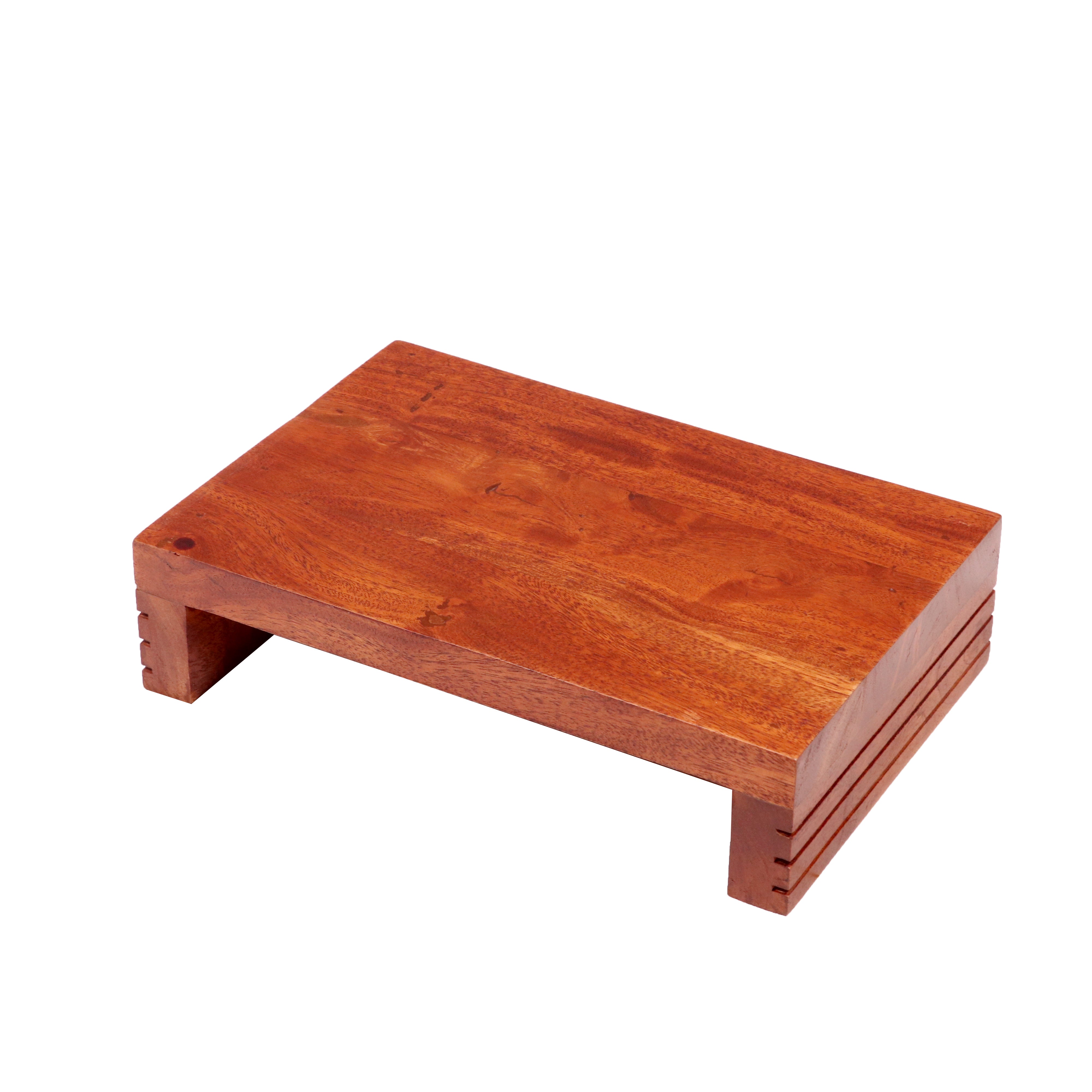 Ridged Sides Wooden Bajot (Natural Touch) Bajot
