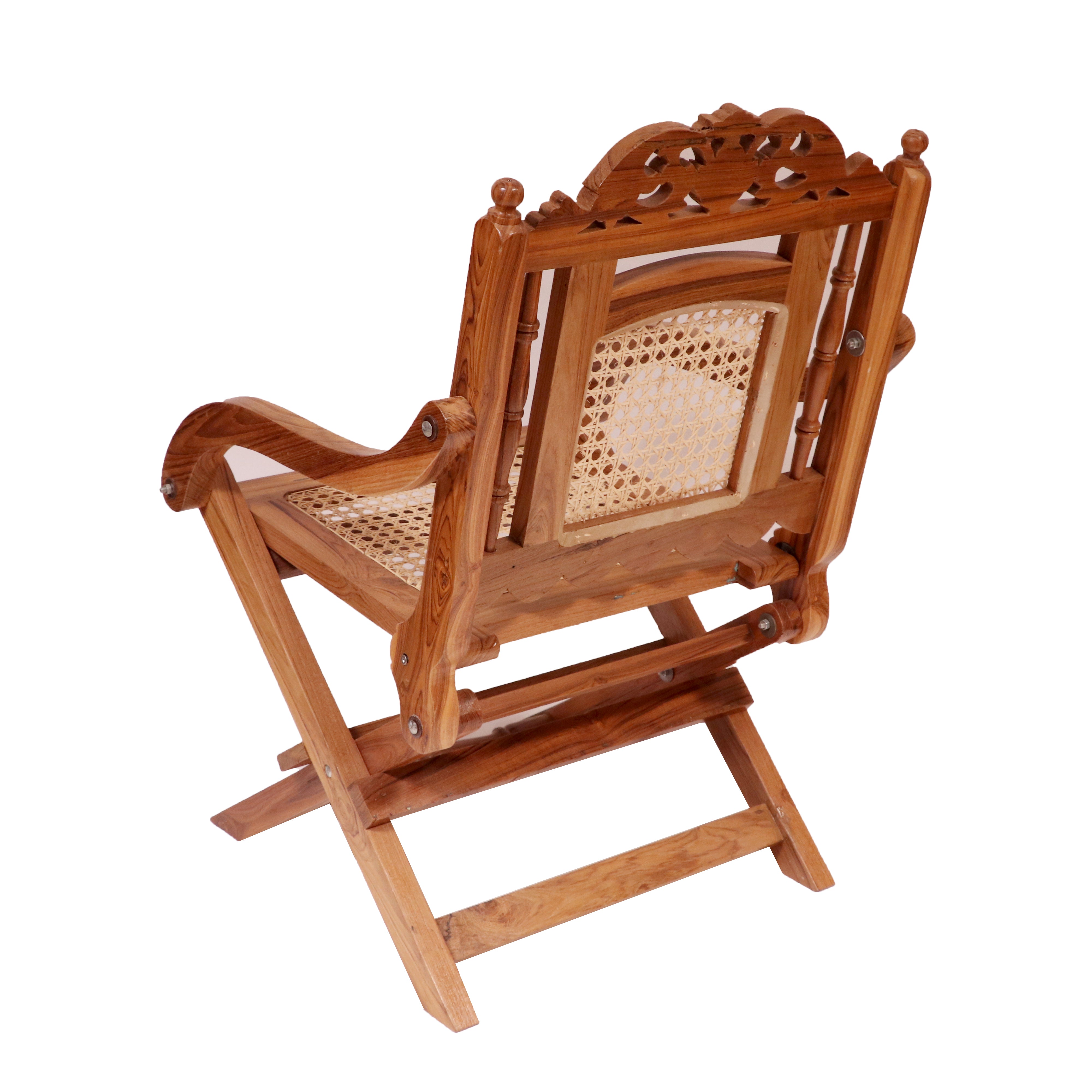 Classical Southern Summer Cane Teak Folding Chair Folding Chair