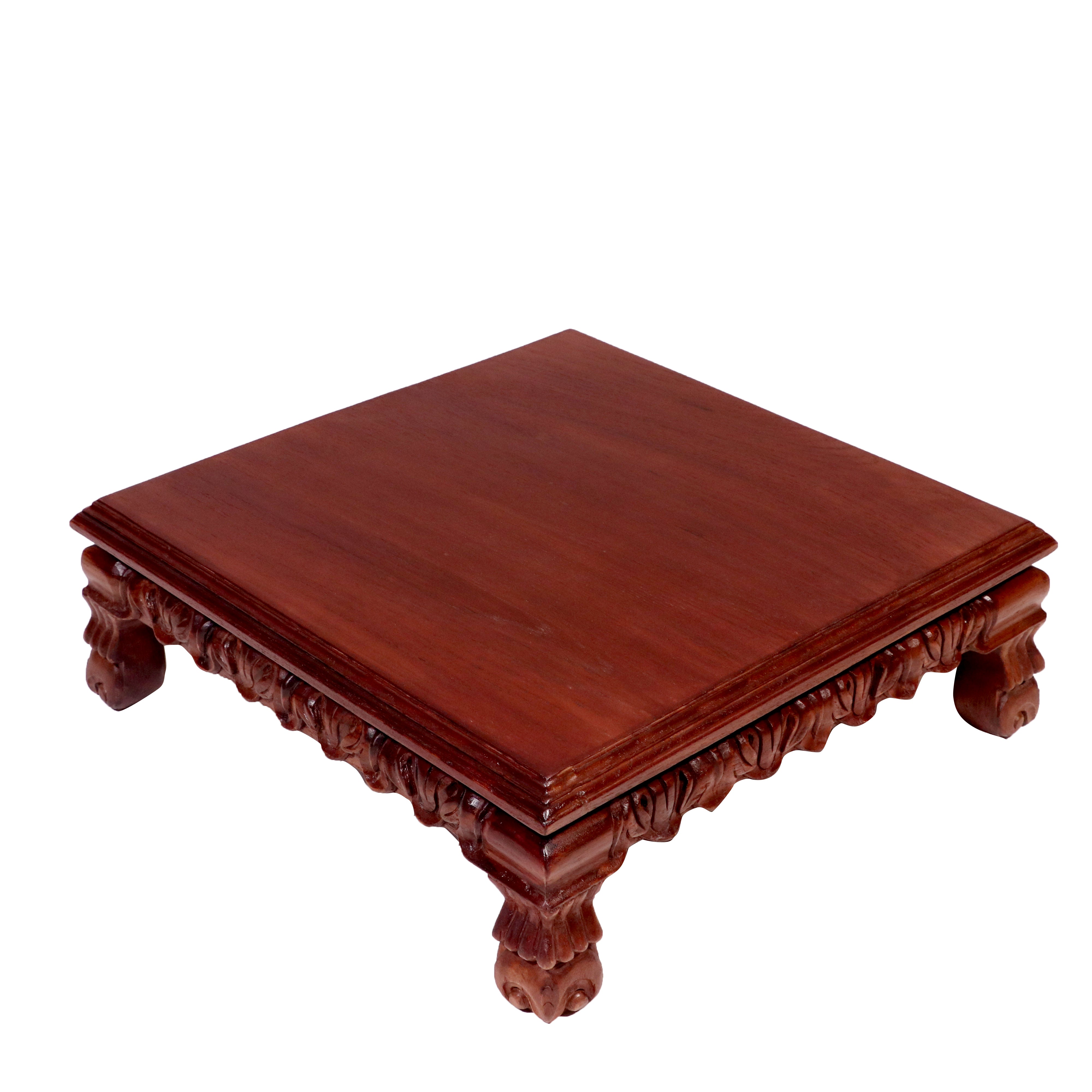 Auzira Traditional Teak Wood Signature Bajot/choki Bajot