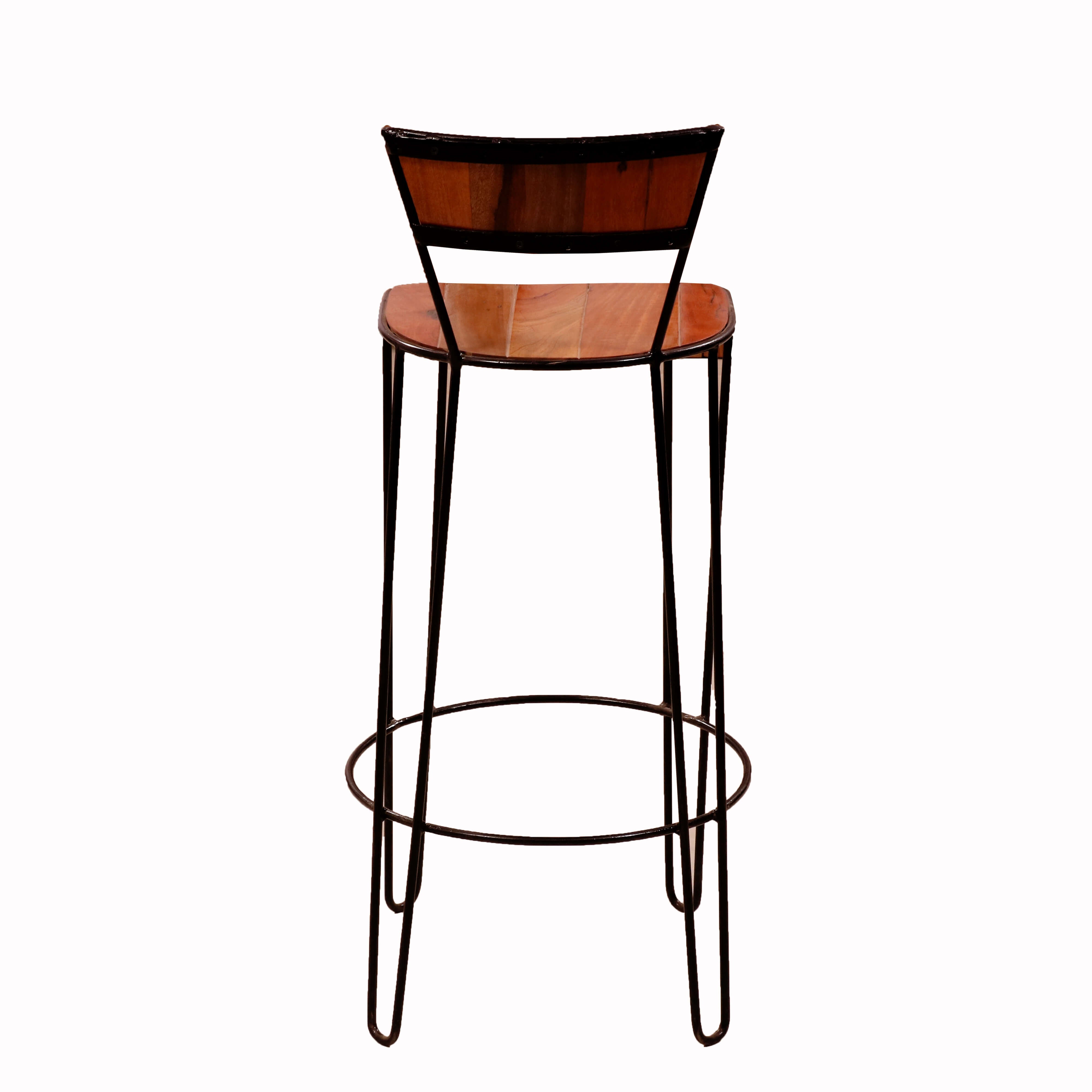 Quirky Iron Handmade Long Heighted Wooden Bar Chair Bar Chair