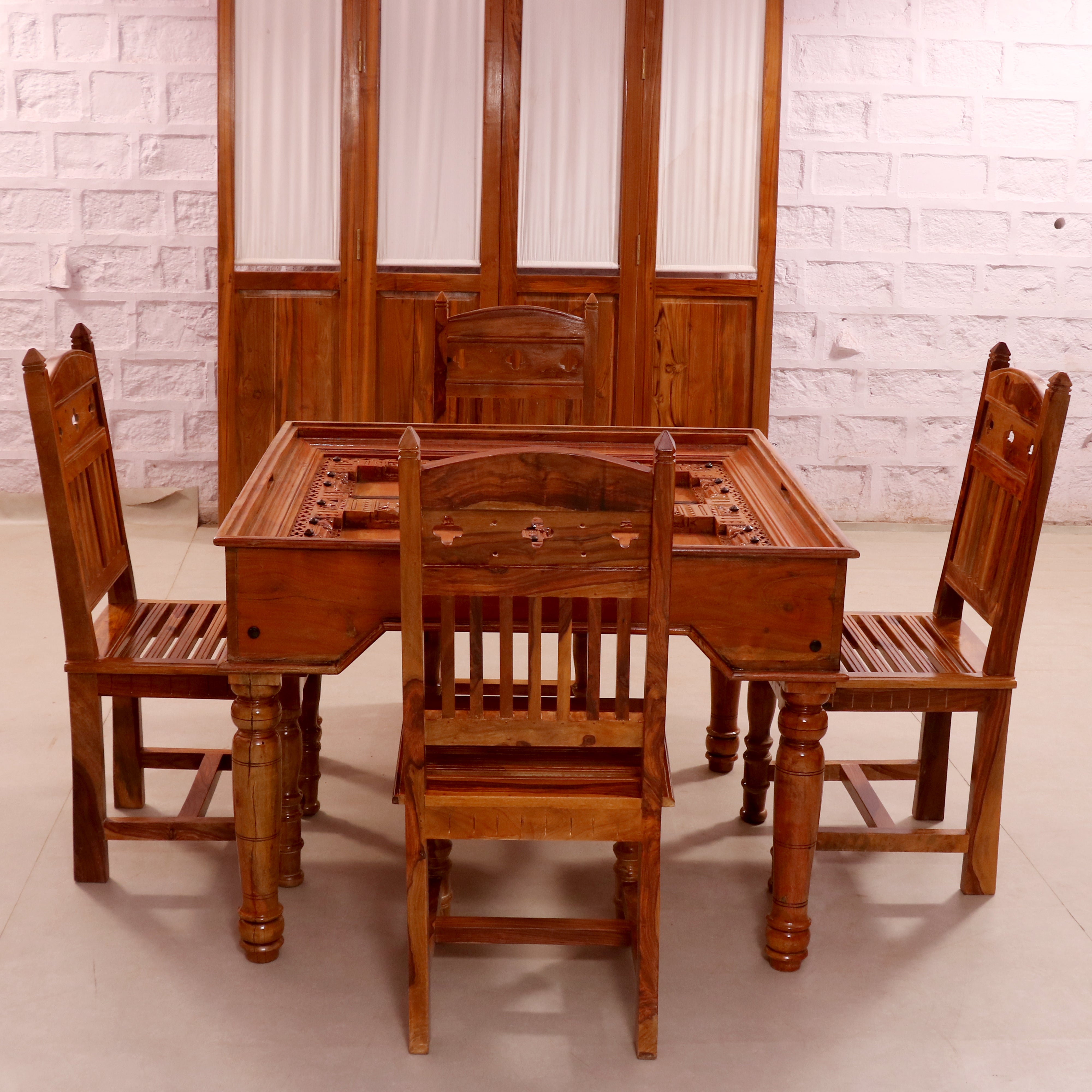 Box Shaped Dining 4 Seater Set Dining Set