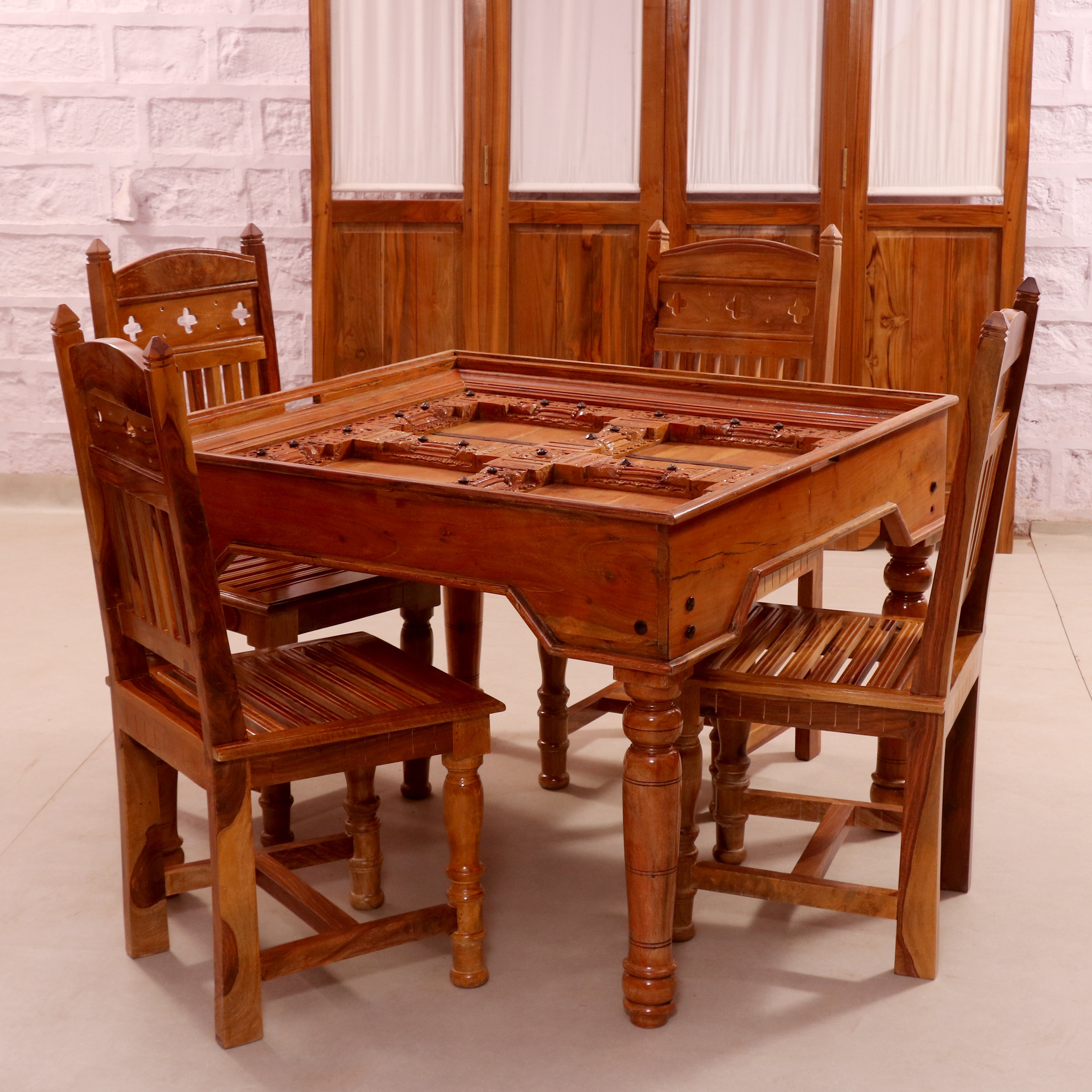 Box Shaped Dining 4 Seater Set Dining Set