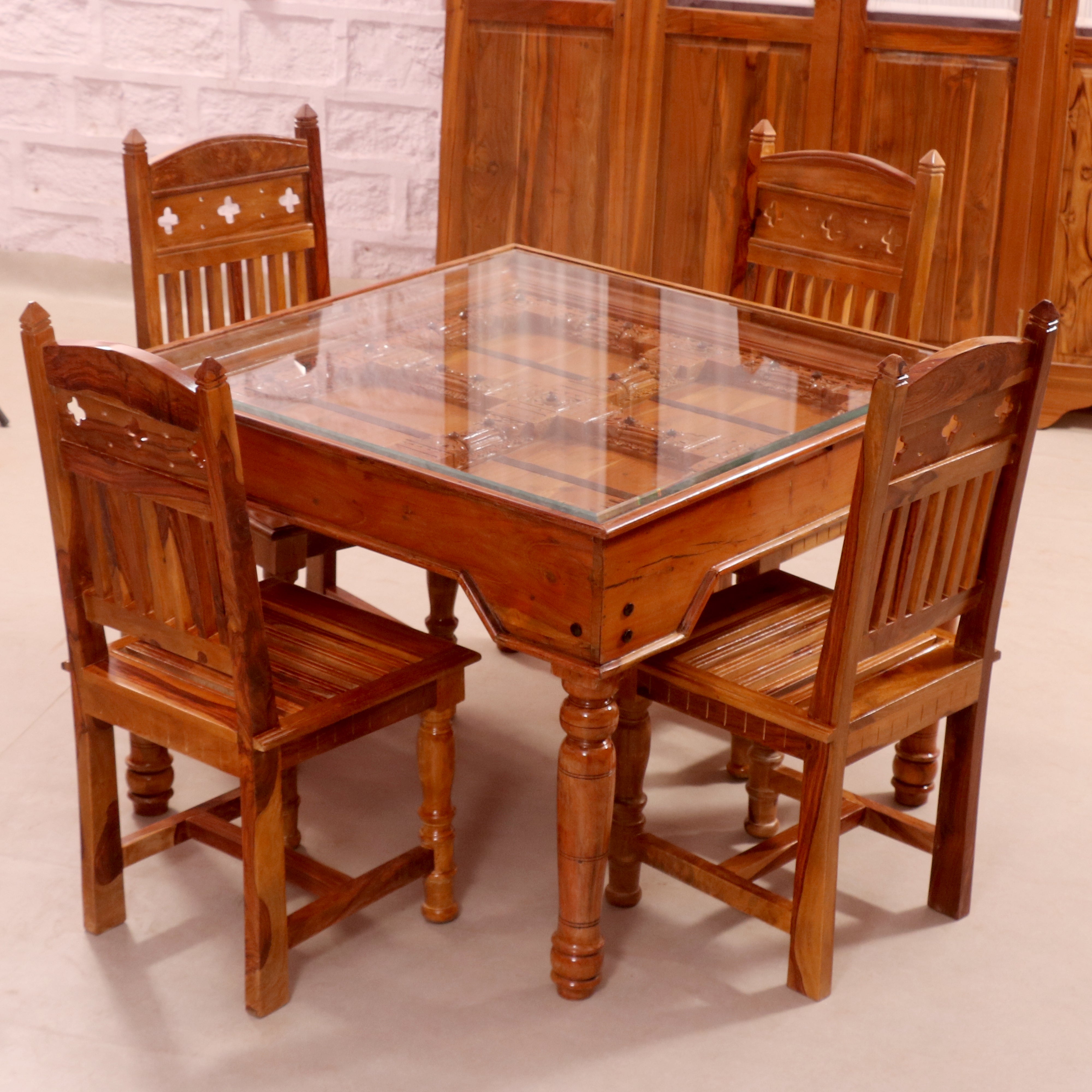 Box Shaped Dining 4 Seater Set Dining Set