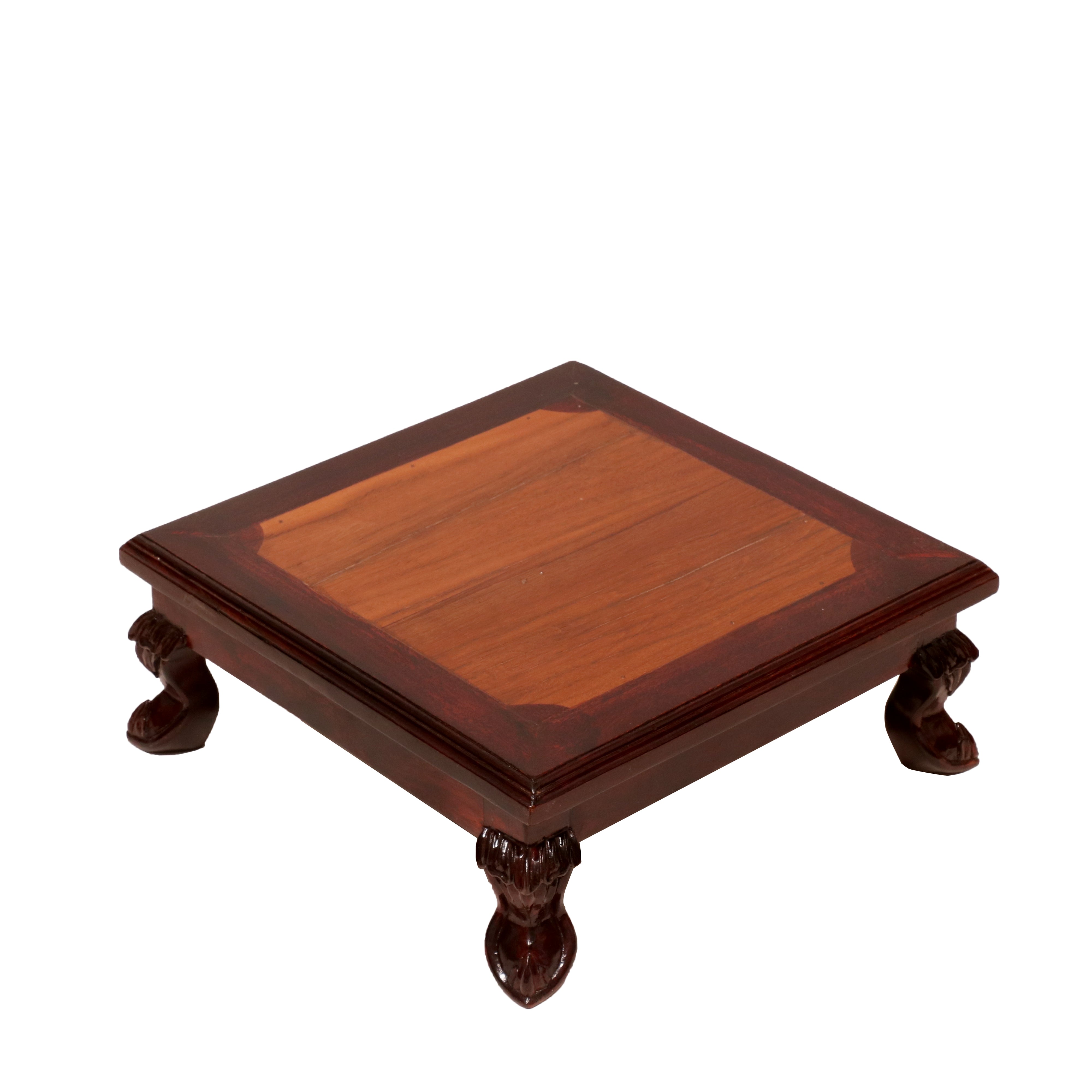 Square Top Ethnic Bajot Mahogany Dark No Bajot