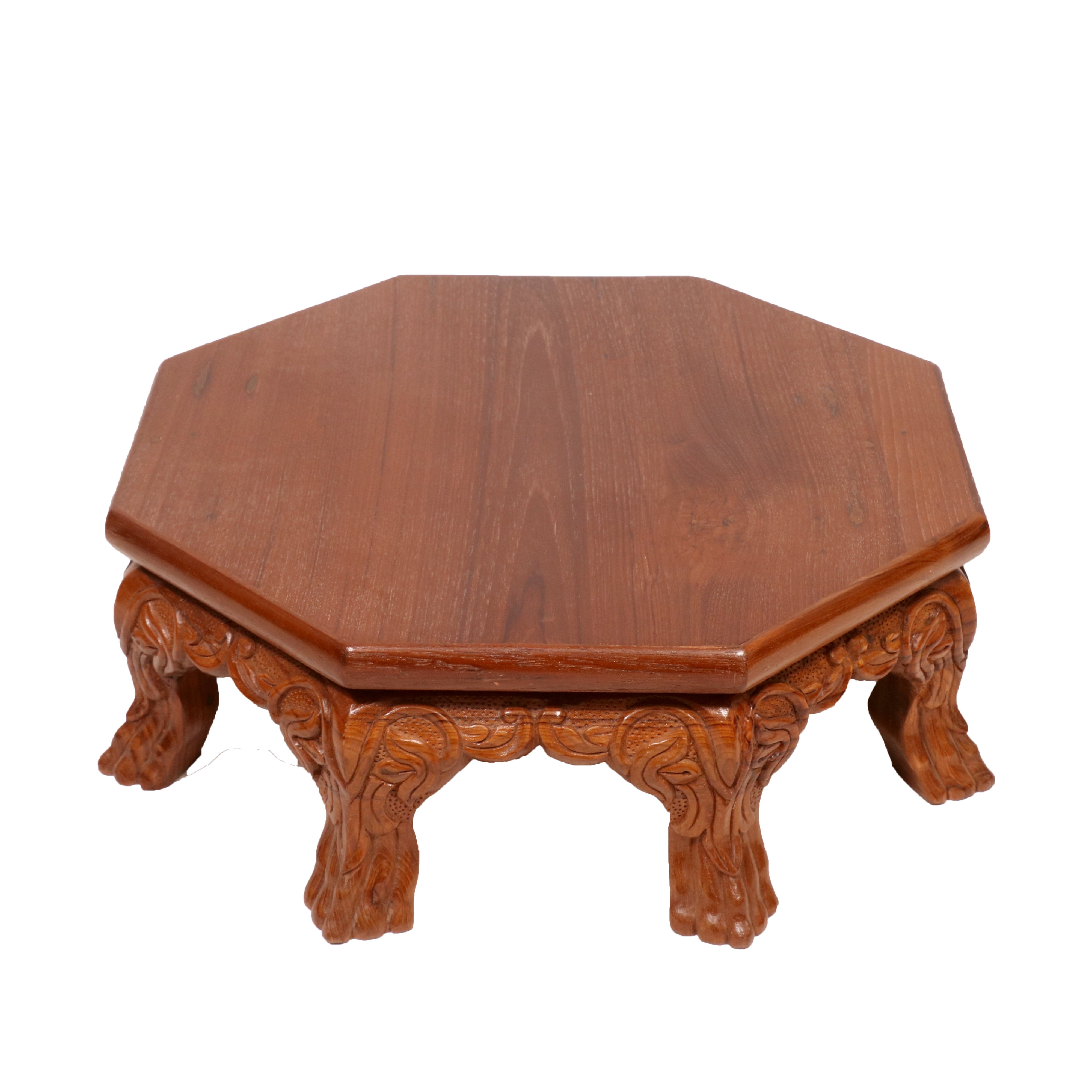 Dasam Traditional TEAK Wood Octagonal Bajot/Choki Default Title Bajot