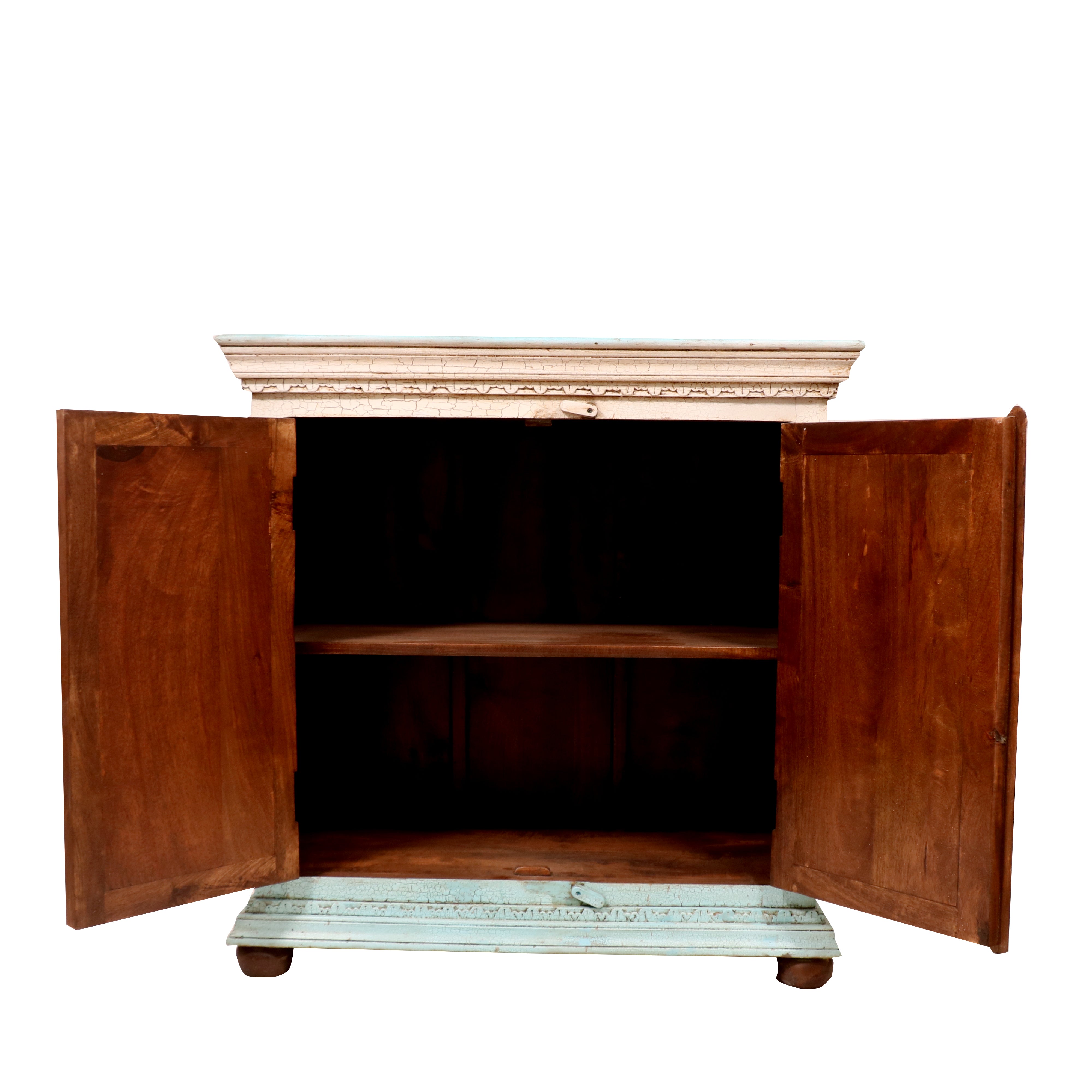 Wooden Dual Tone Vintage Cupboard Cupboard